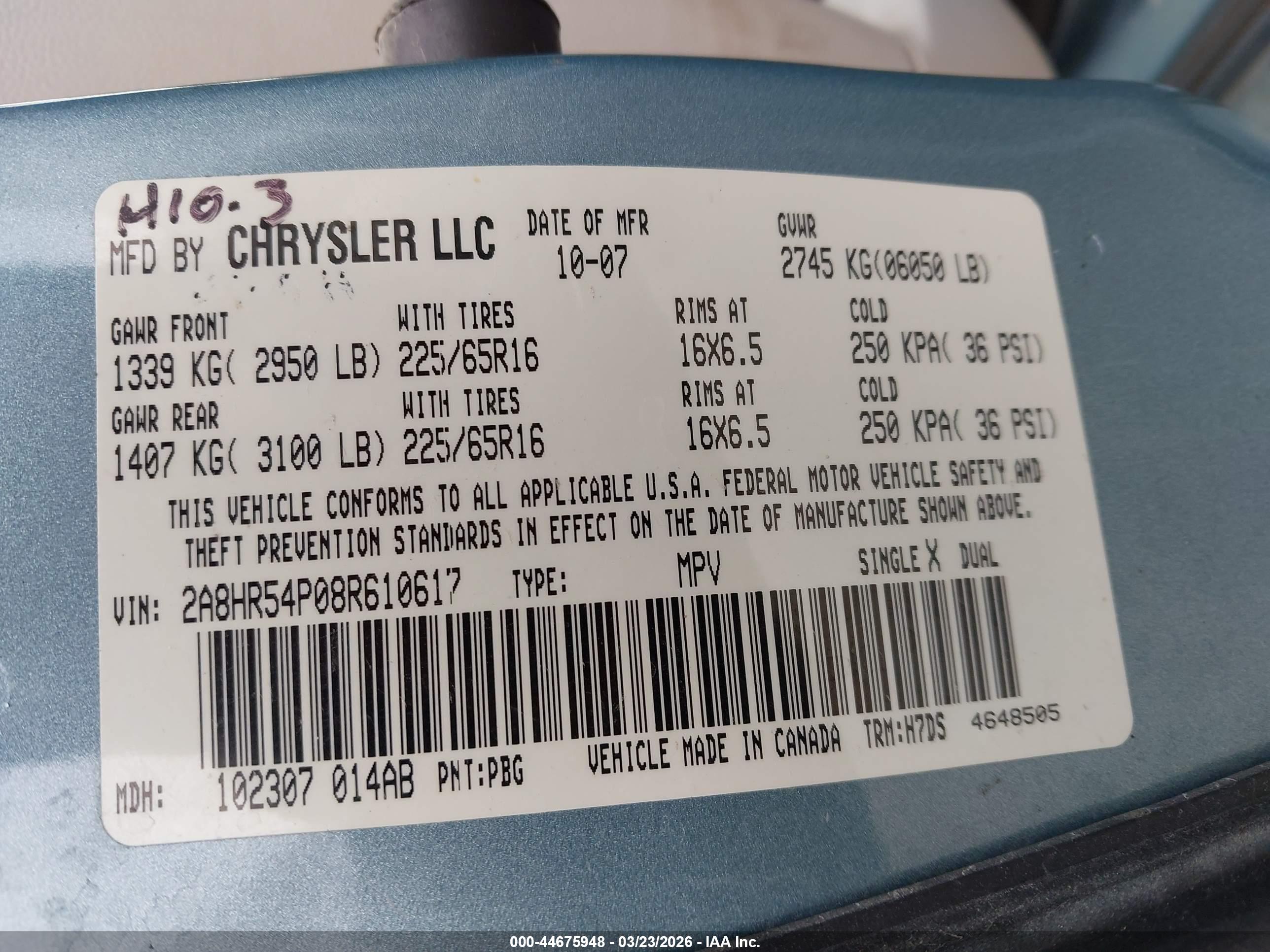 CHRYSLER TOWN image 9