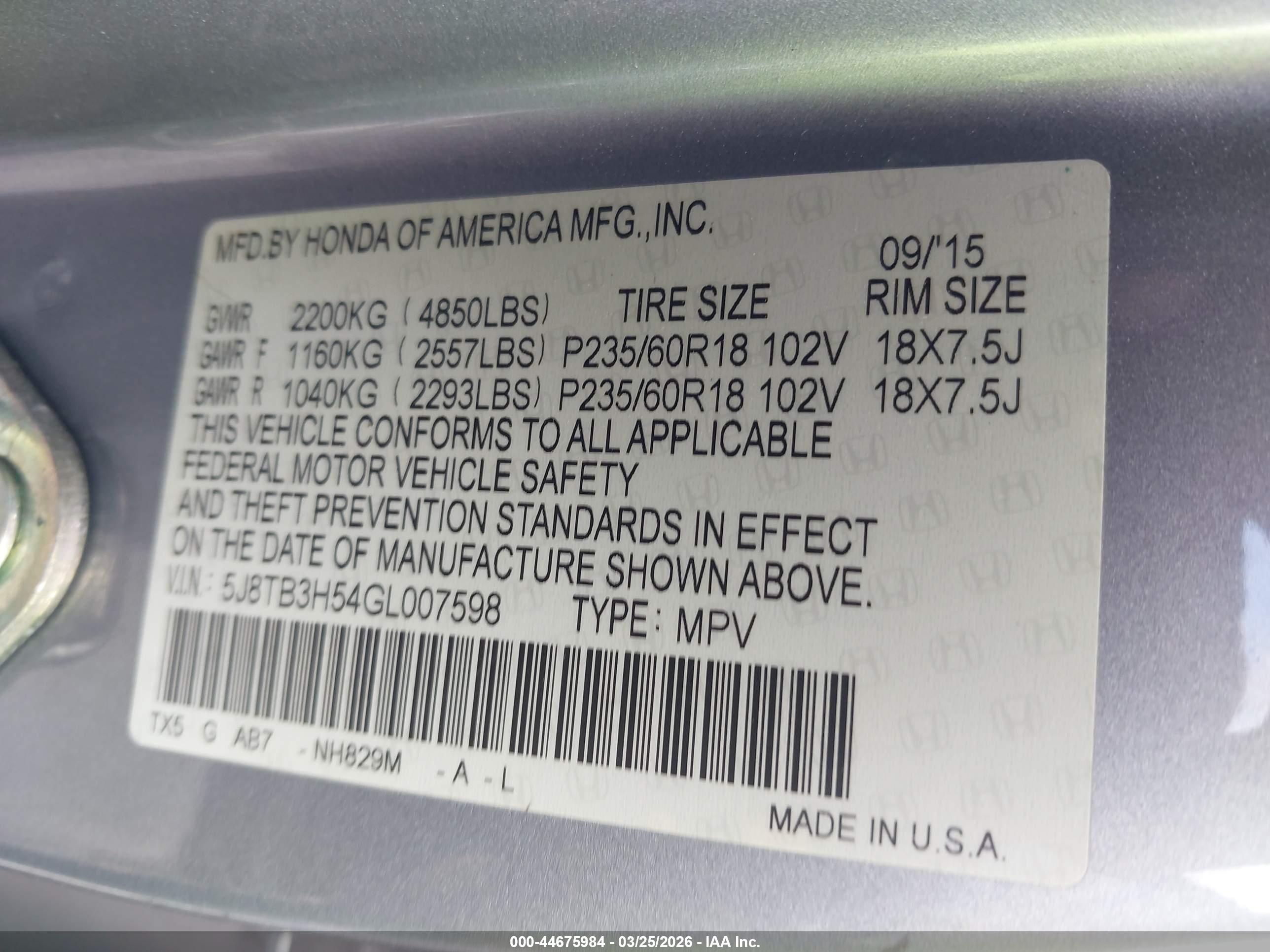 ACURA RDX image 9
