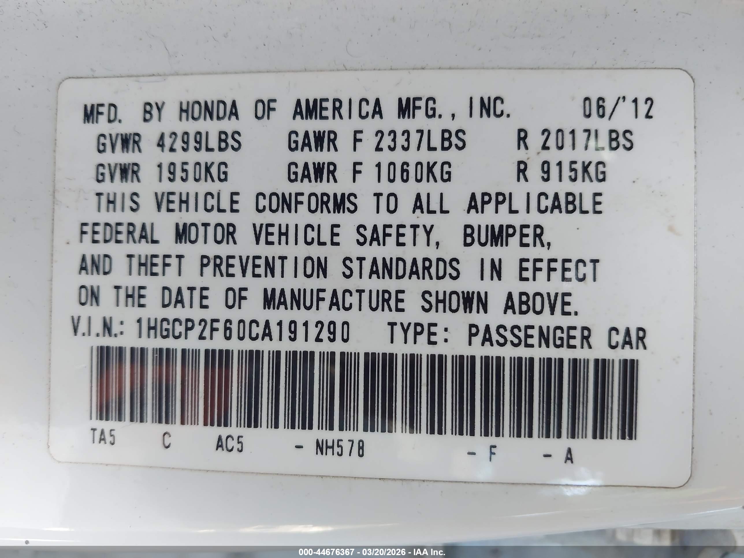 HONDA ACCORD image 9
