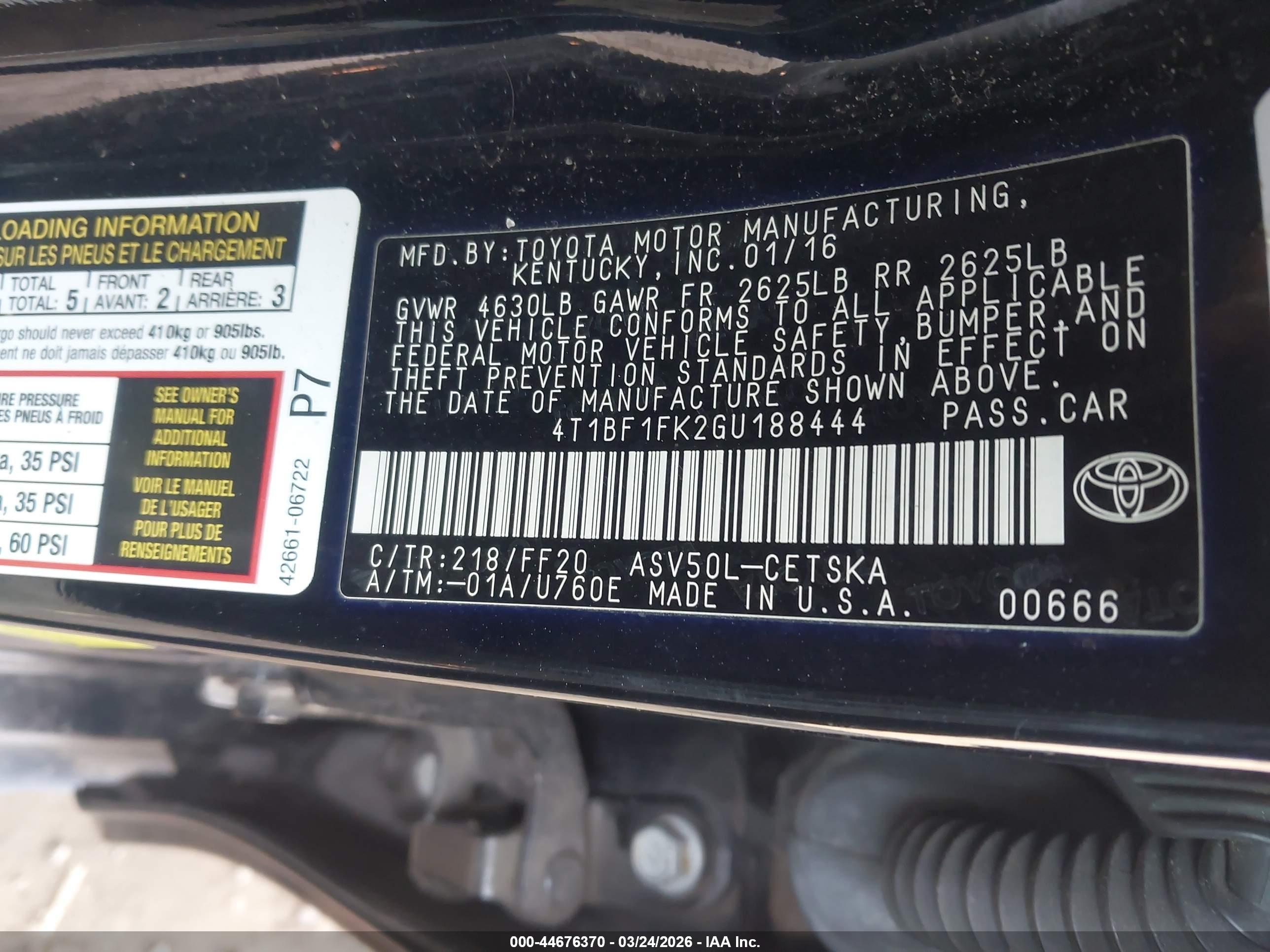 TOYOTA CAMRY image 9
