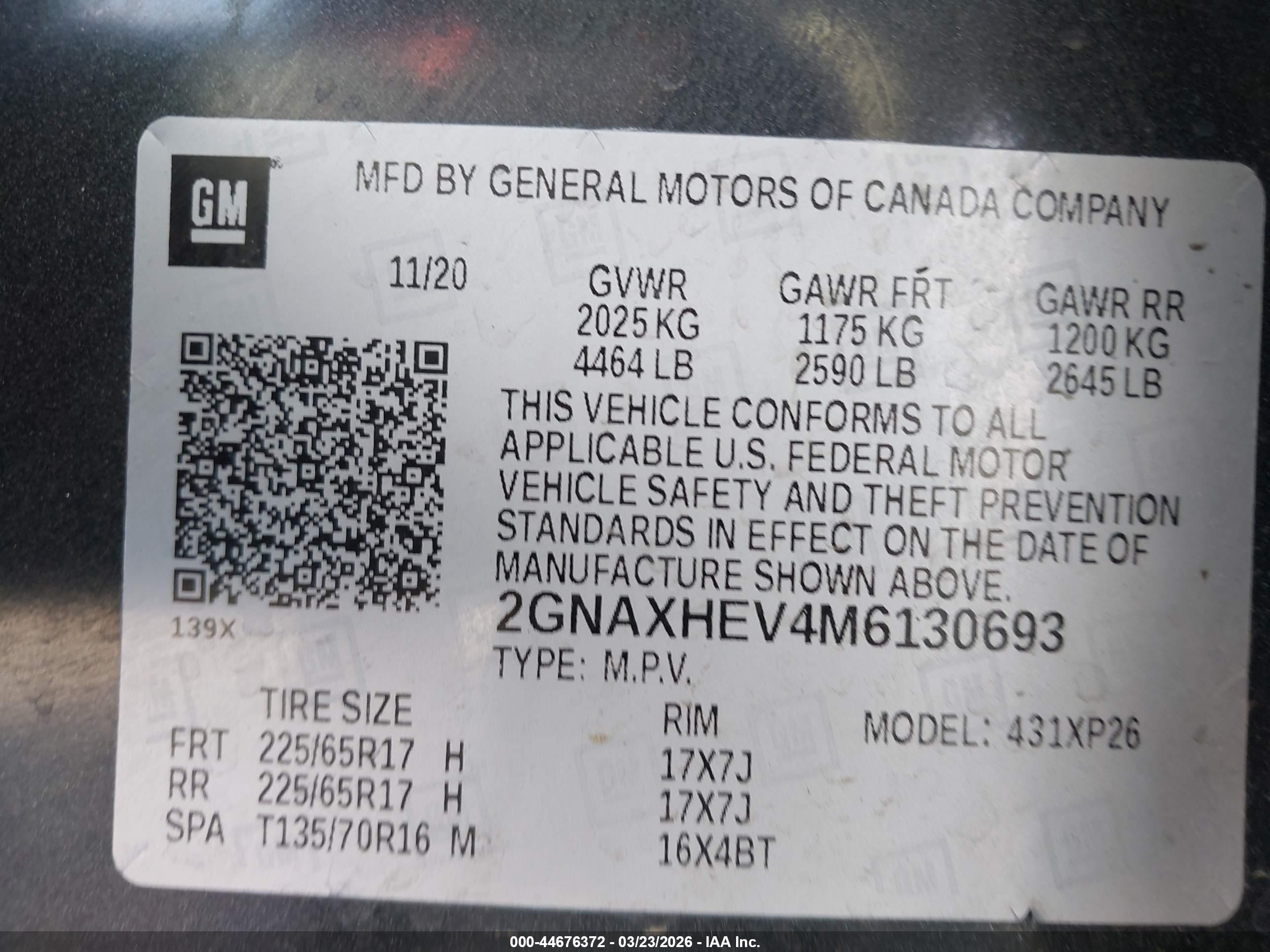 CHEVROLET EQUINOX image 9