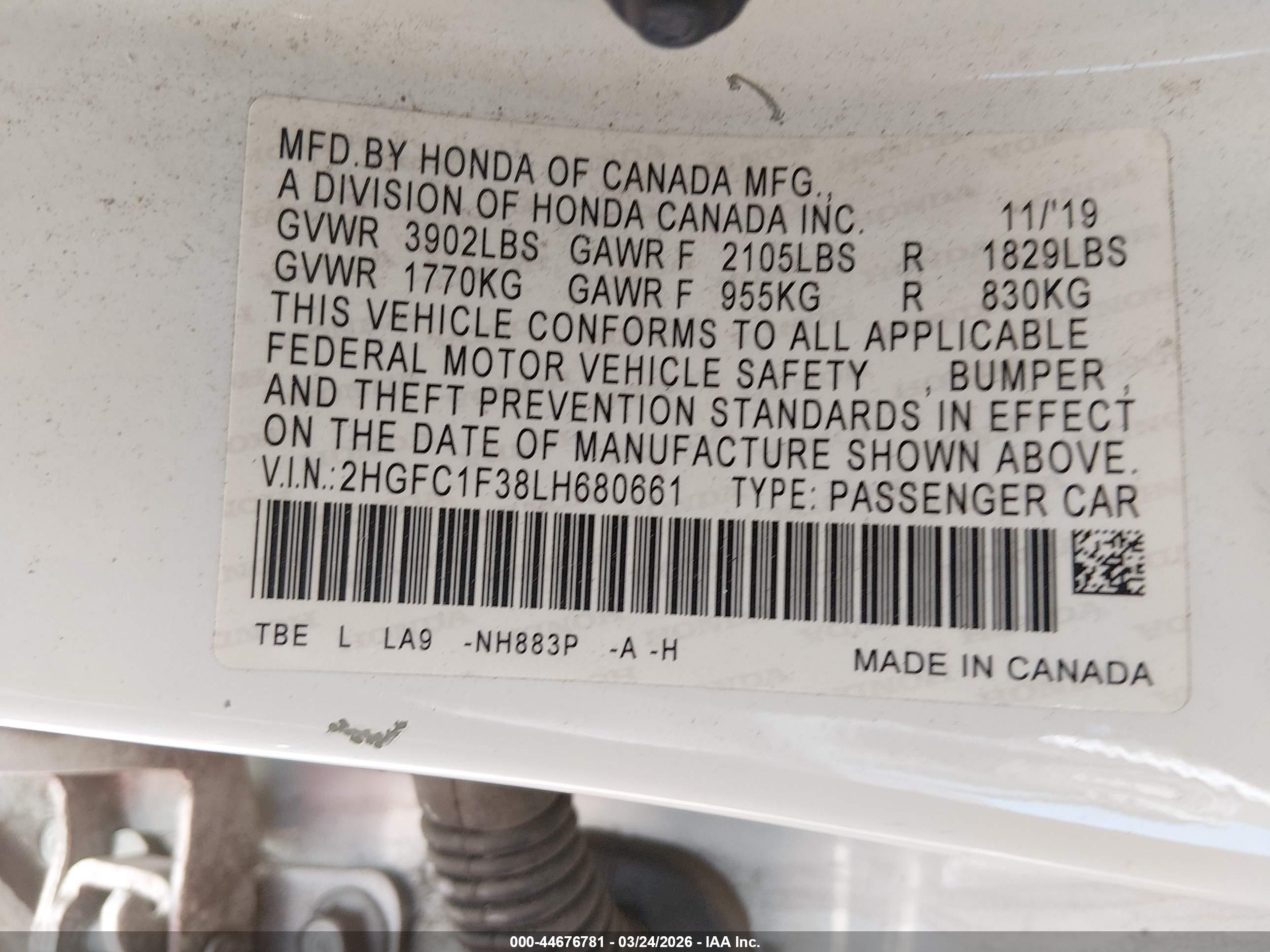 HONDA CIVIC image 9