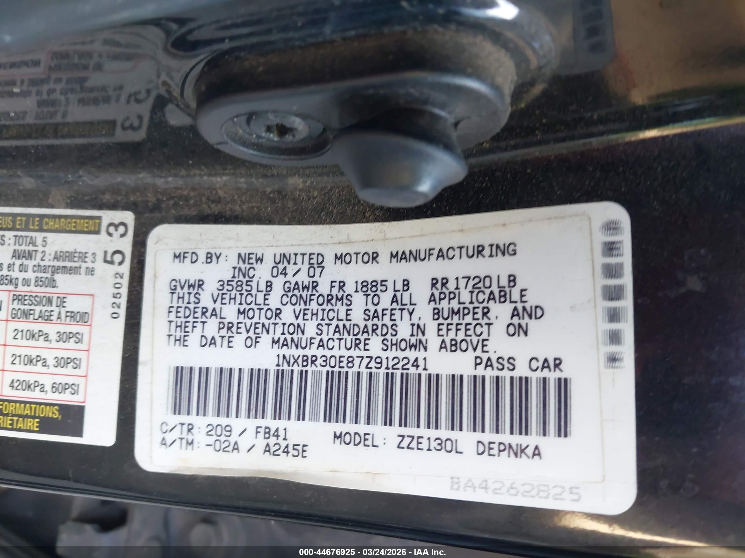 TOYOTA COROLLA image 9