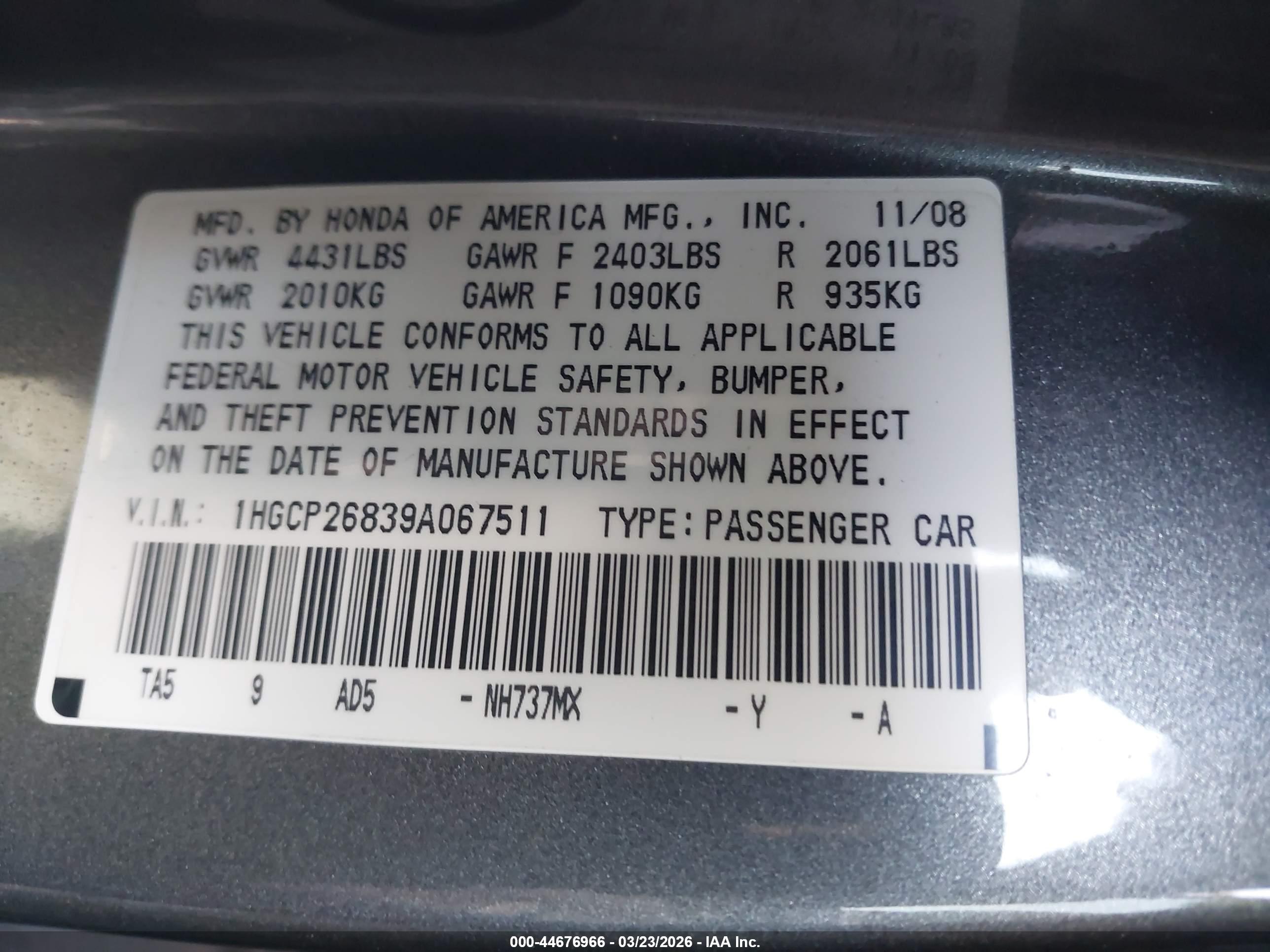 HONDA ACCORD image 9