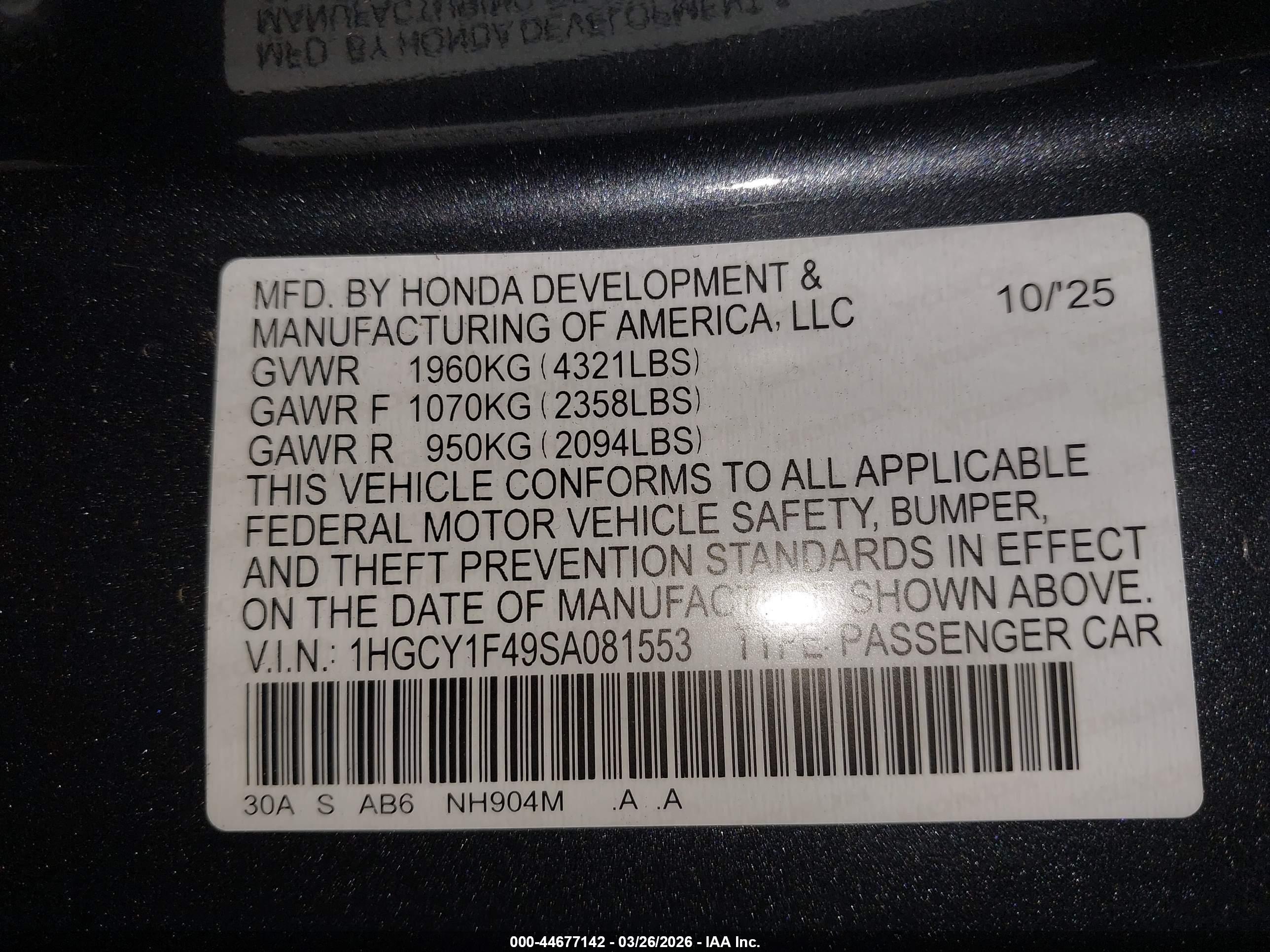 HONDA ACCORD image 9