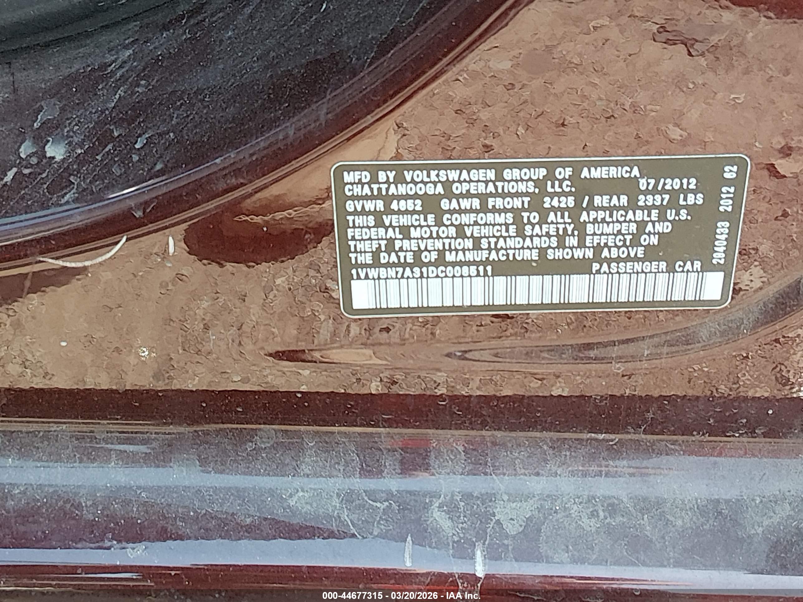VOLKSWAGEN PASSAT image 9