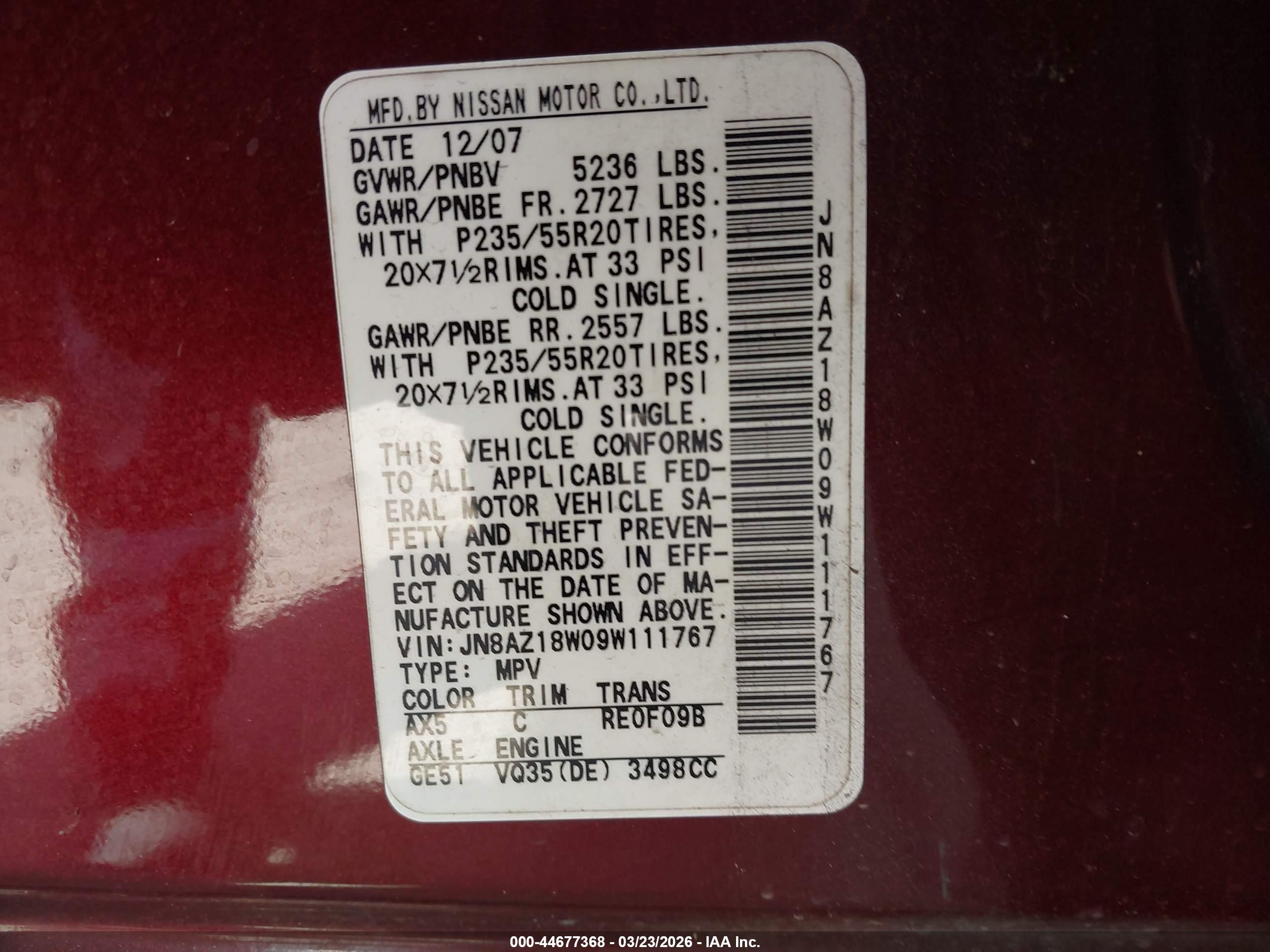 NISSAN MURANO image 9