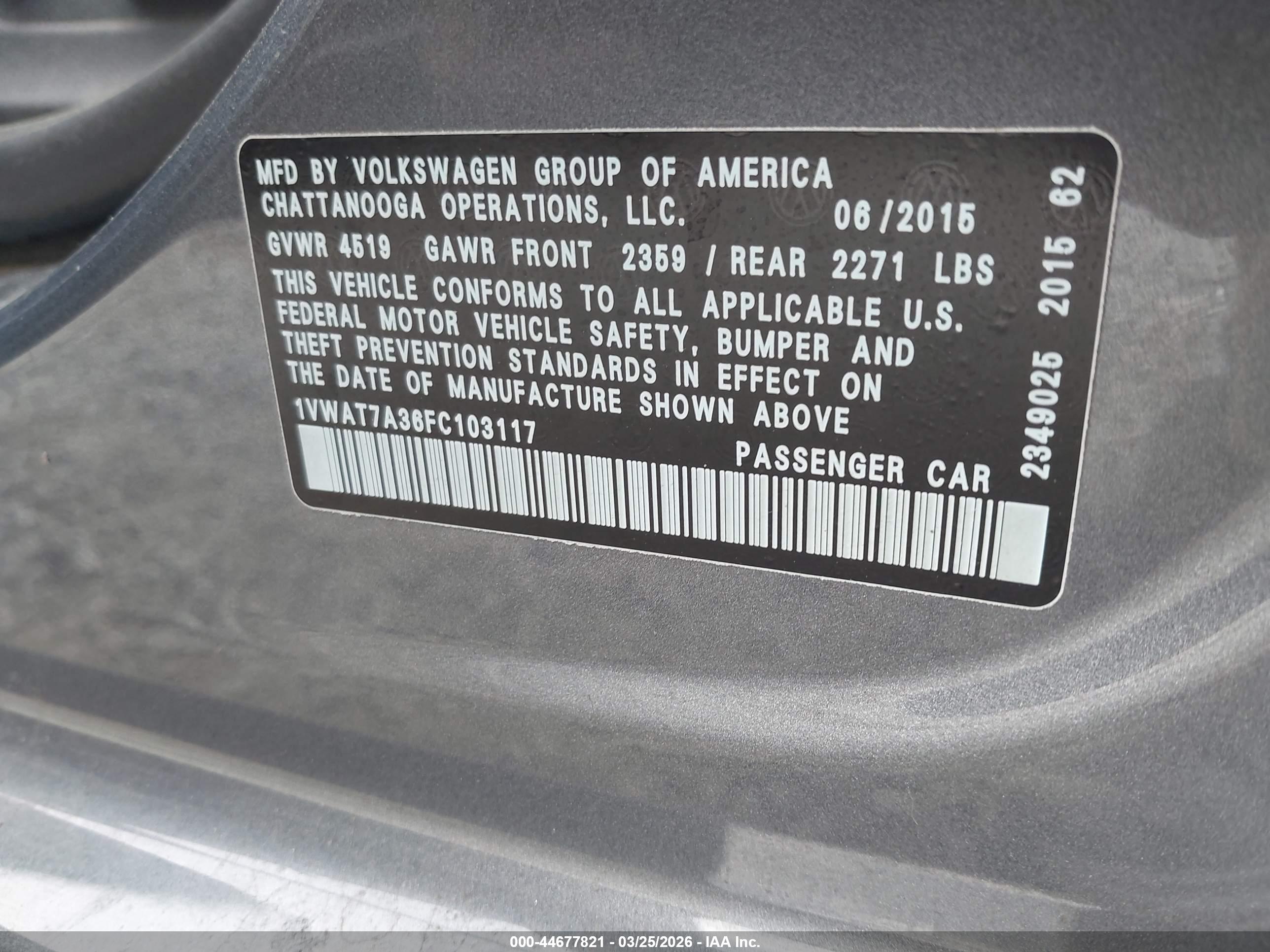 VOLKSWAGEN PASSAT image 9