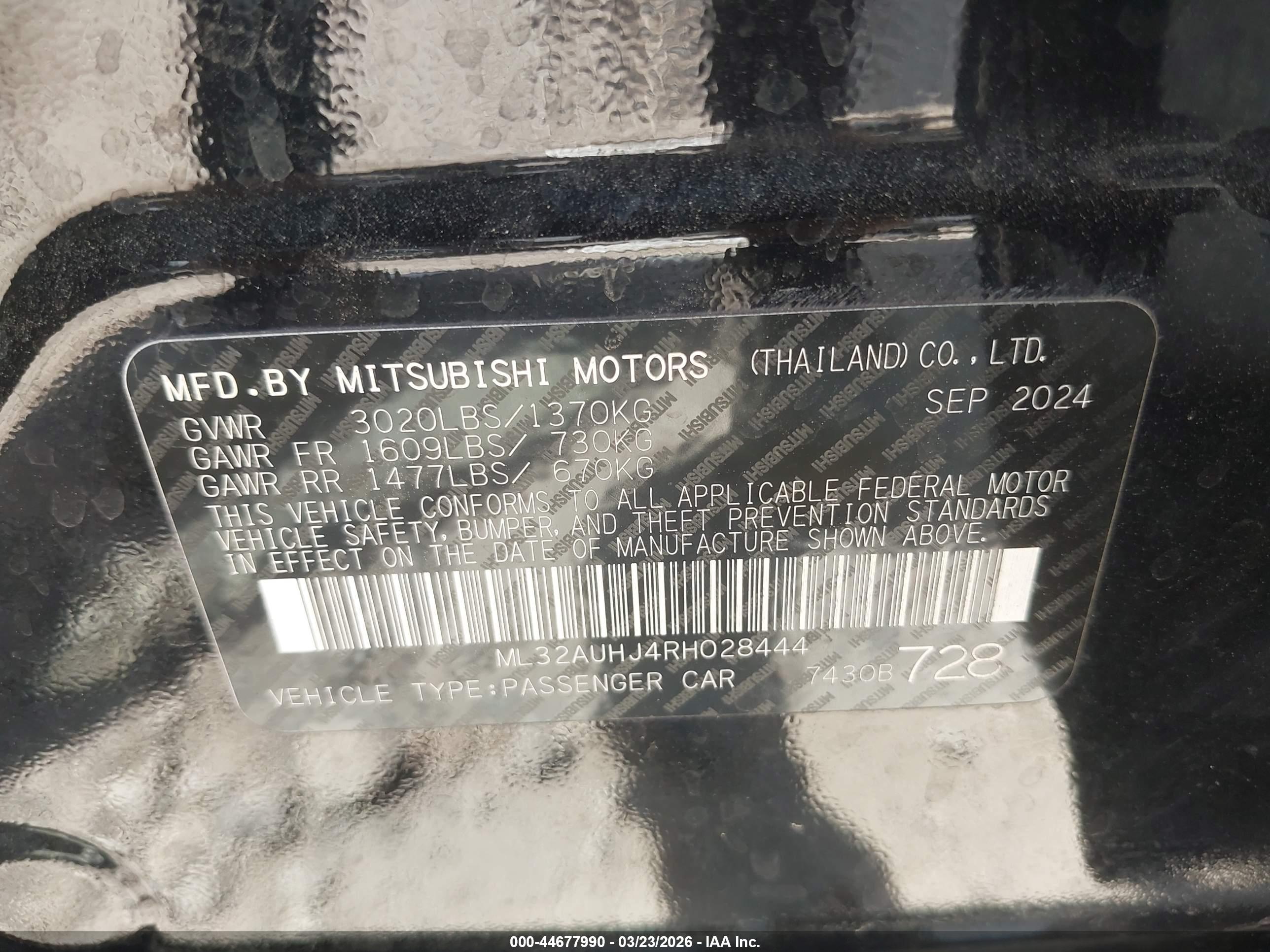 MITSUBISHI MIRAGE image 9