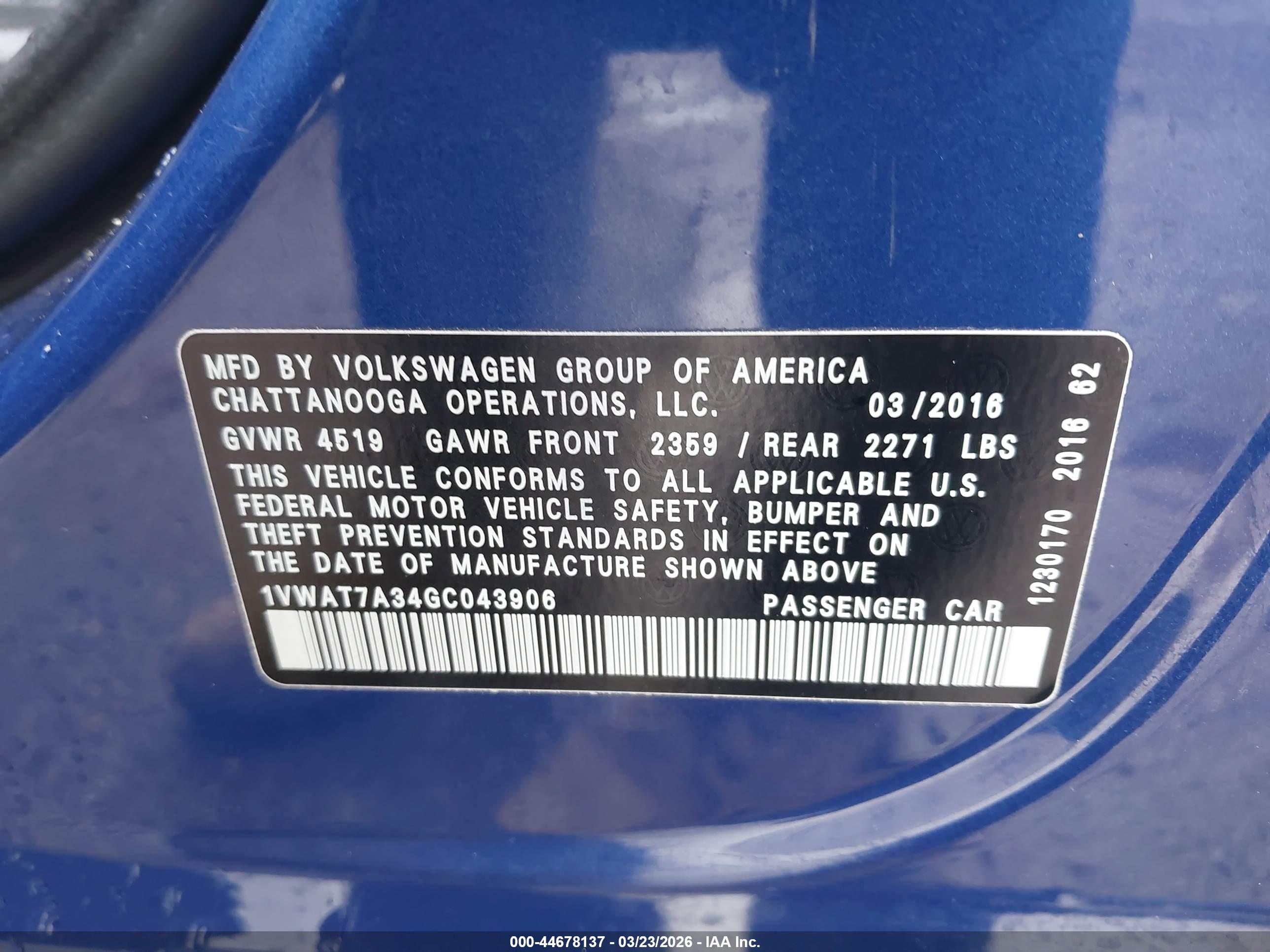 VOLKSWAGEN PASSAT image 9