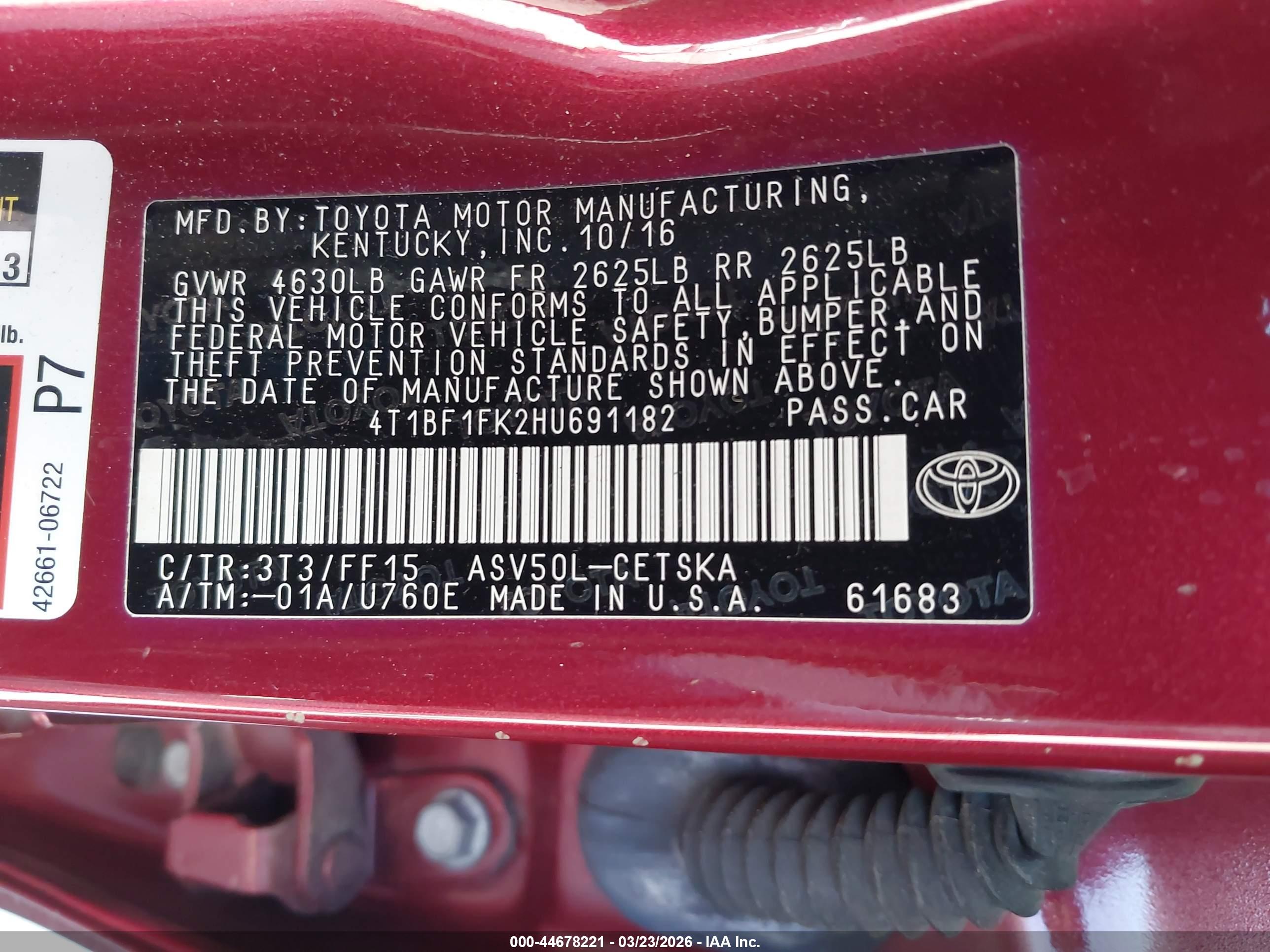 TOYOTA CAMRY image 9