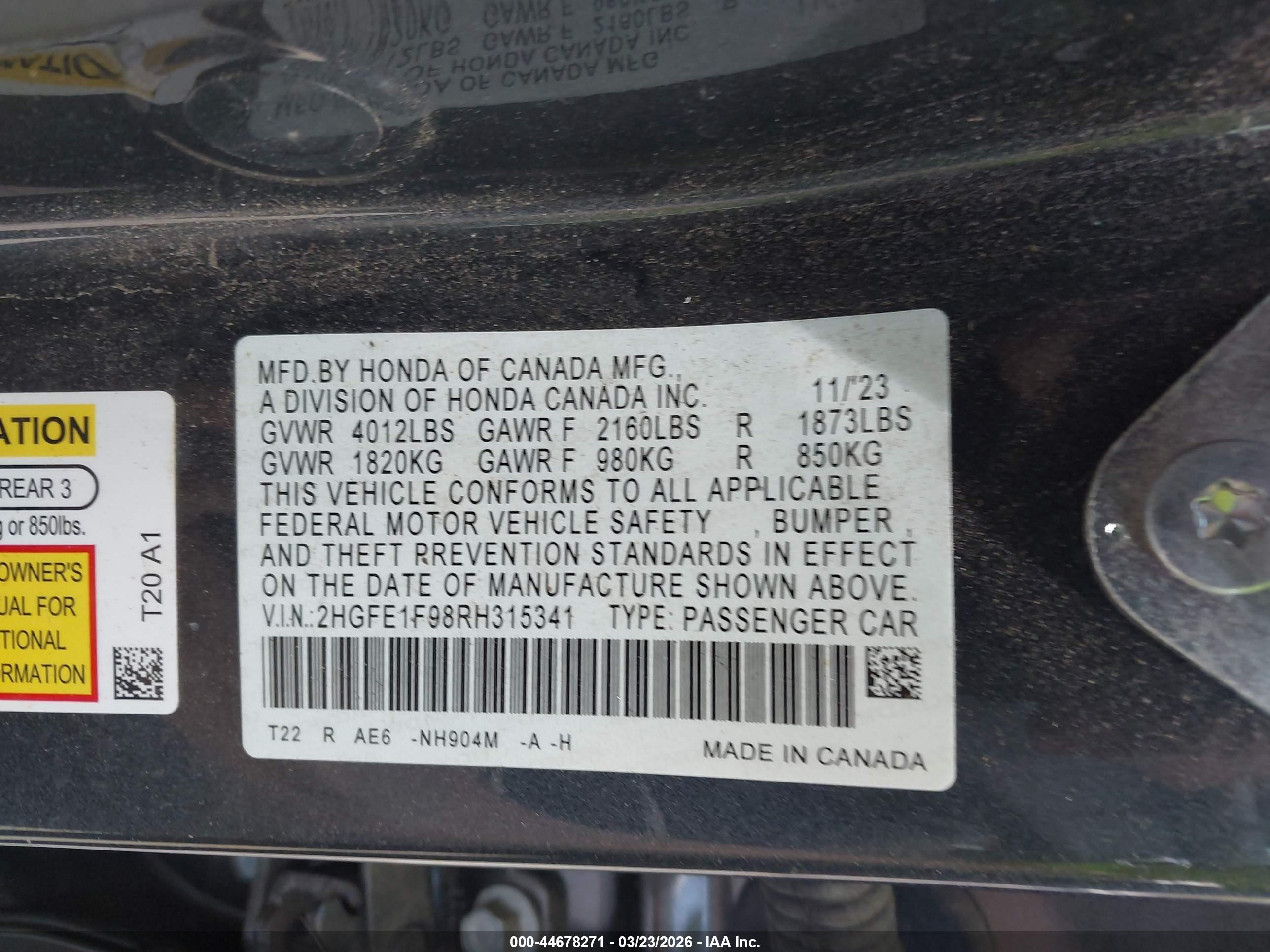 HONDA CIVIC image 9