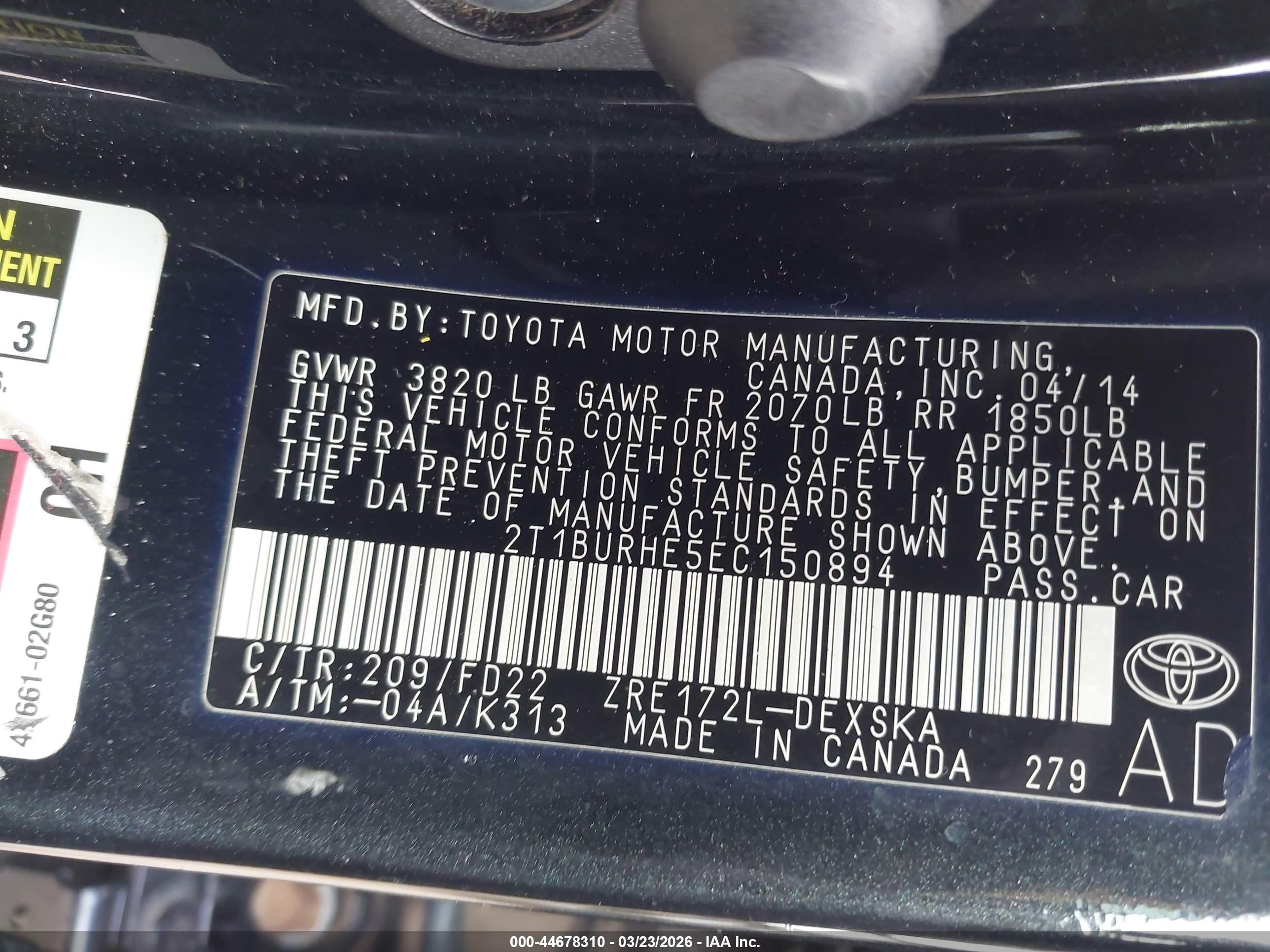 TOYOTA COROLLA image 9