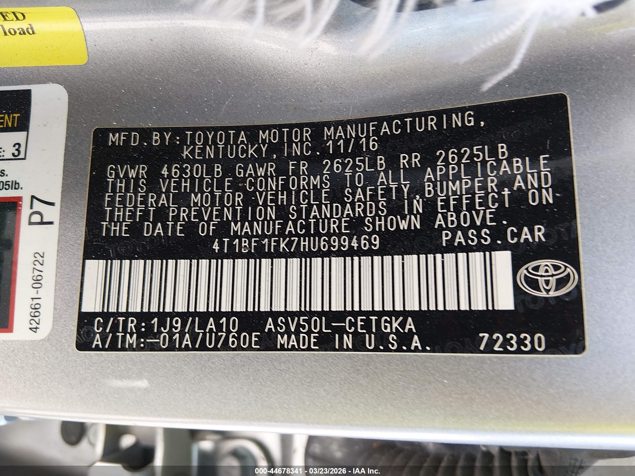 TOYOTA CAMRY image 9