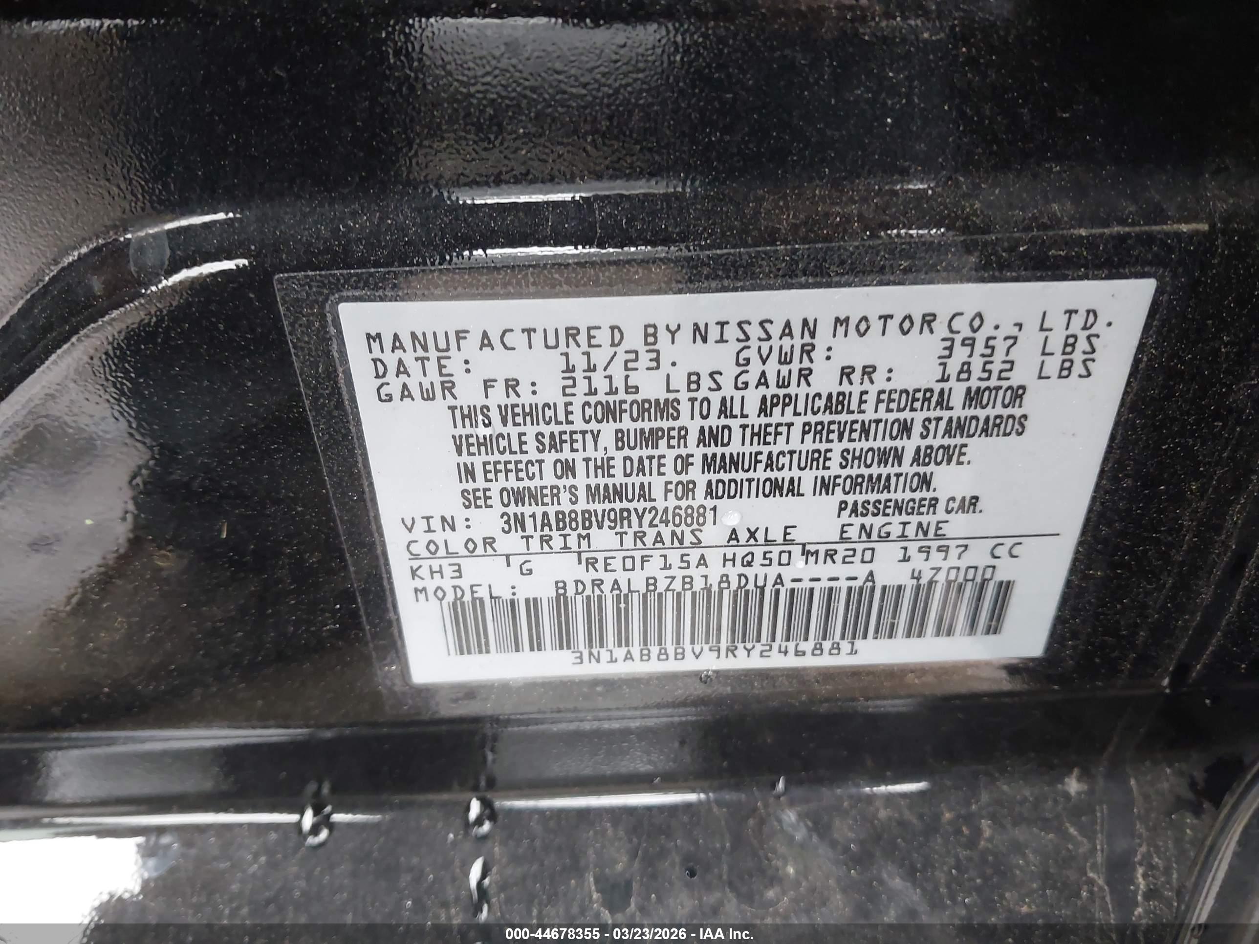 NISSAN SENTRA image 9
