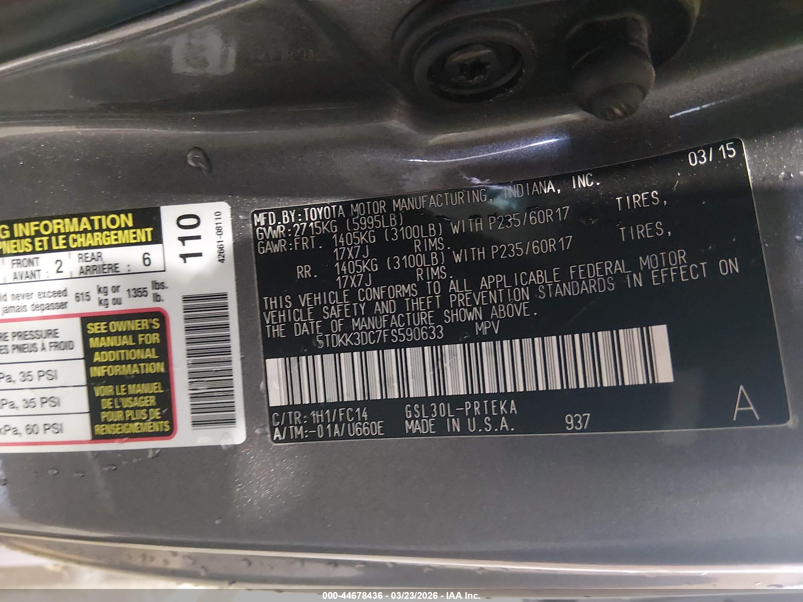 TOYOTA SIENNA image 9
