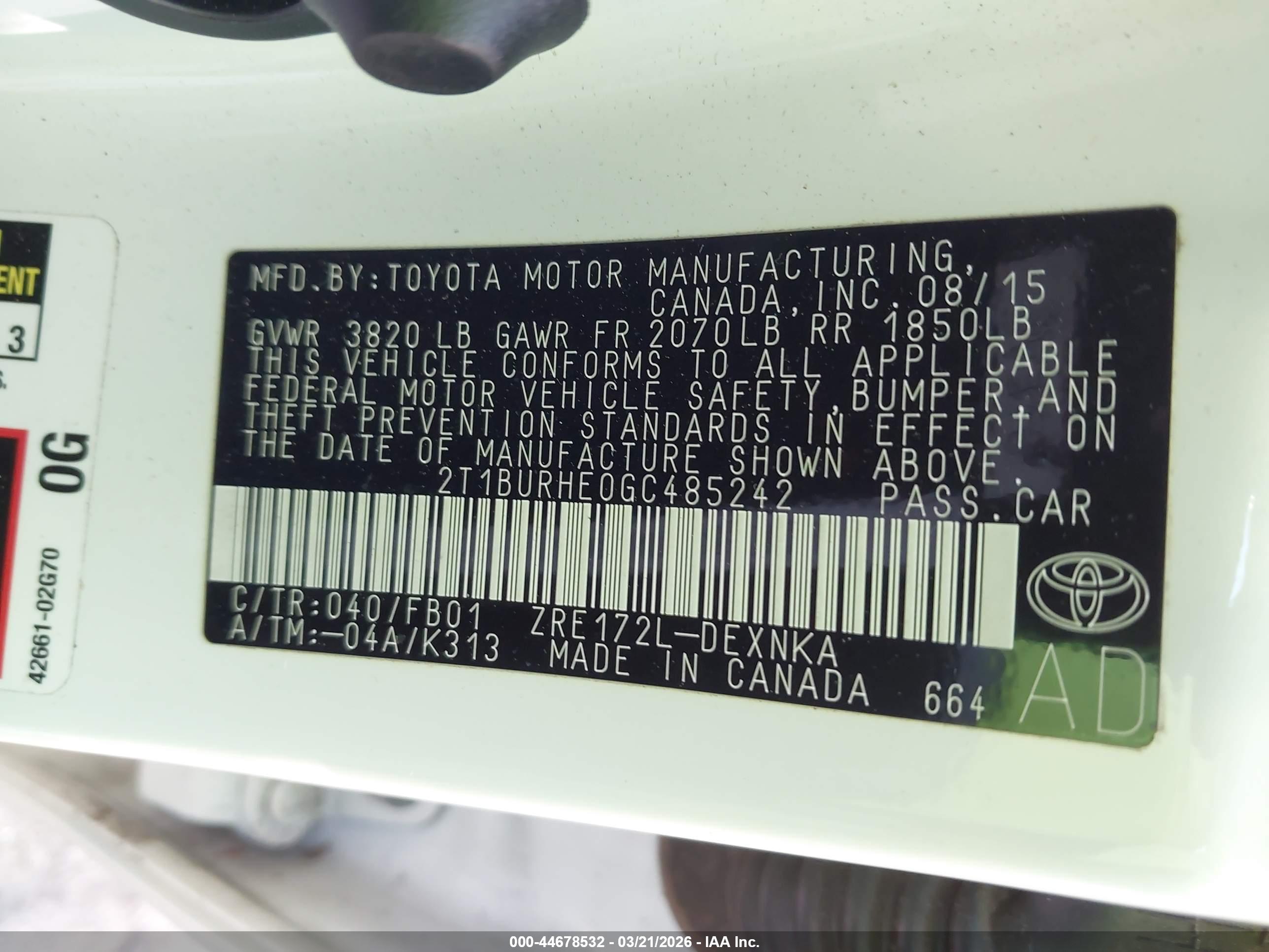 TOYOTA COROLLA image 9