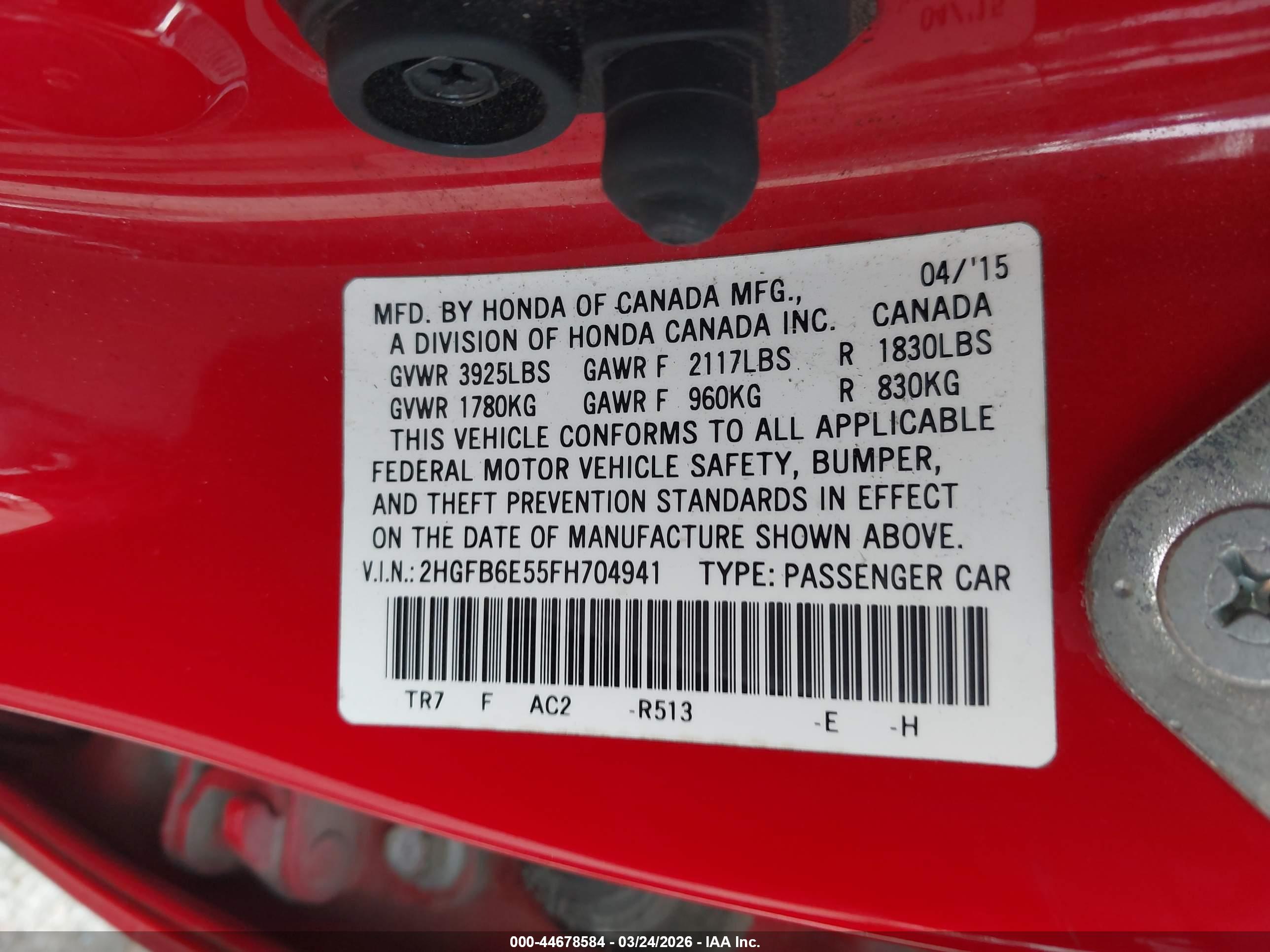 HONDA CIVIC image 9