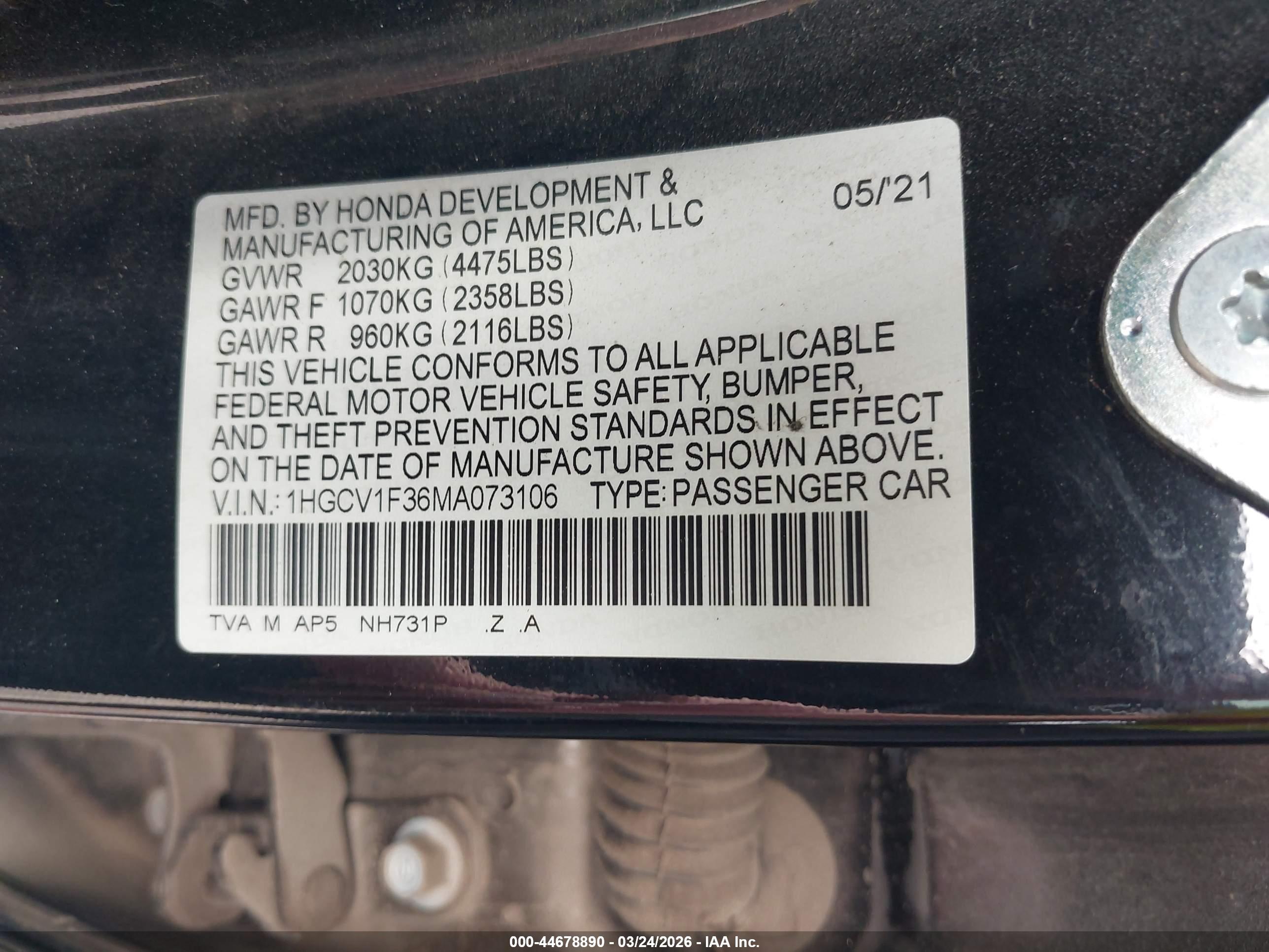 HONDA ACCORD image 9
