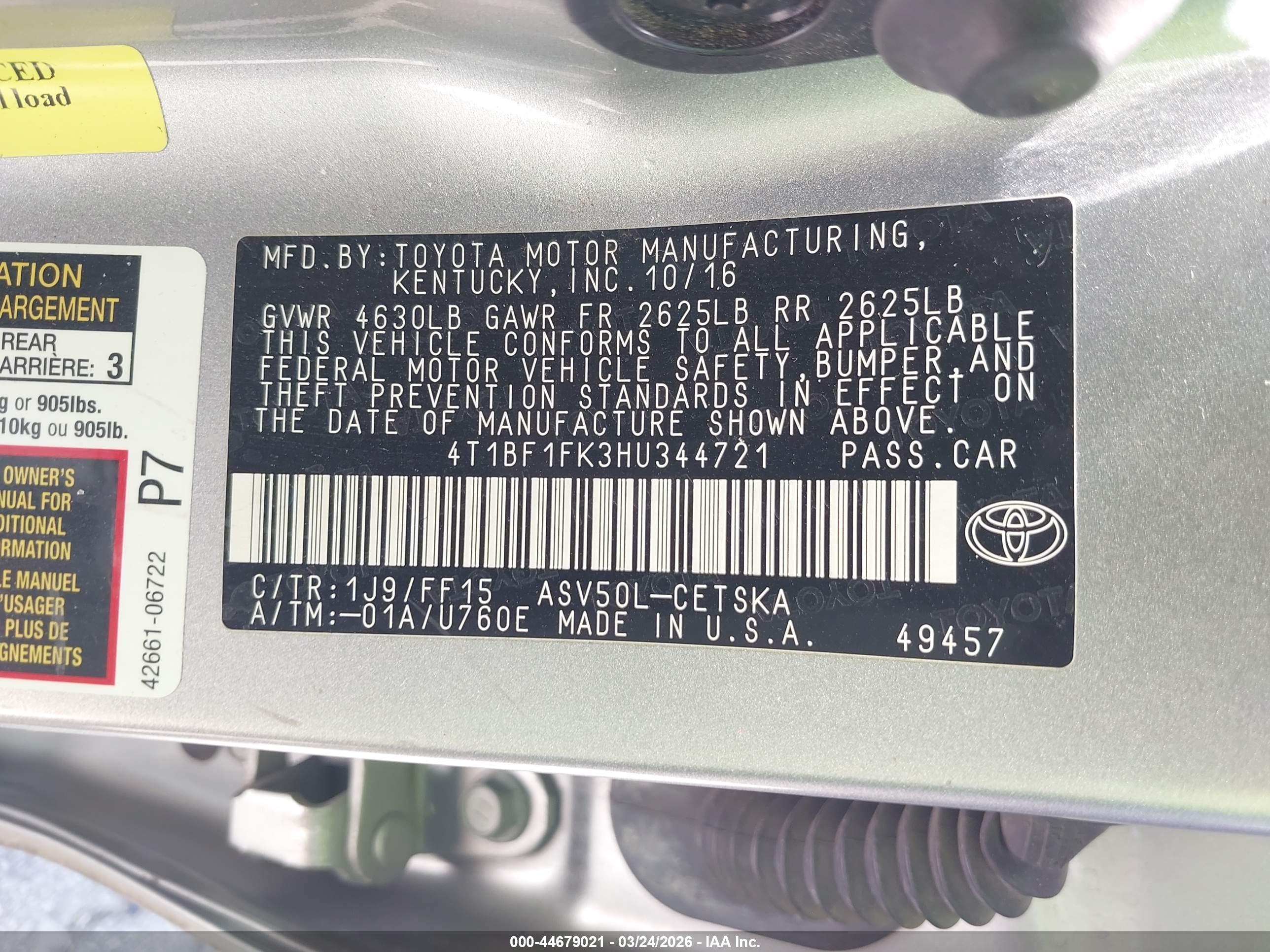 TOYOTA CAMRY image 9