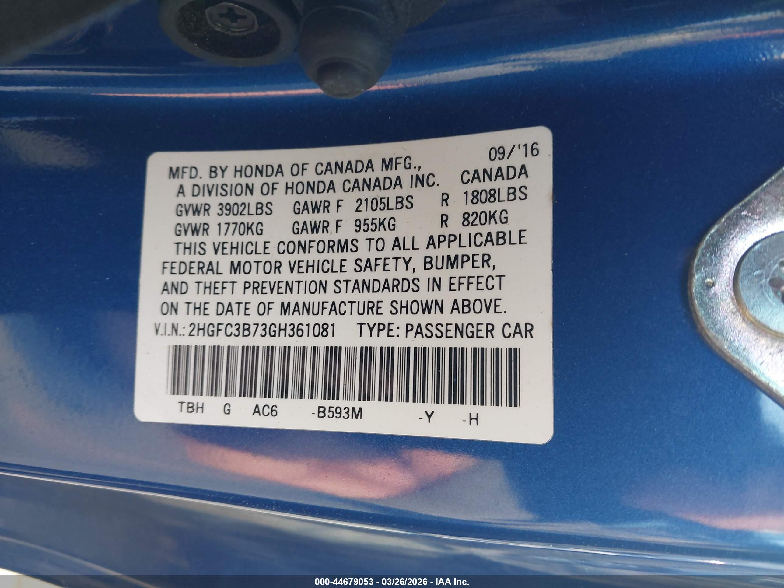 HONDA CIVIC image 9