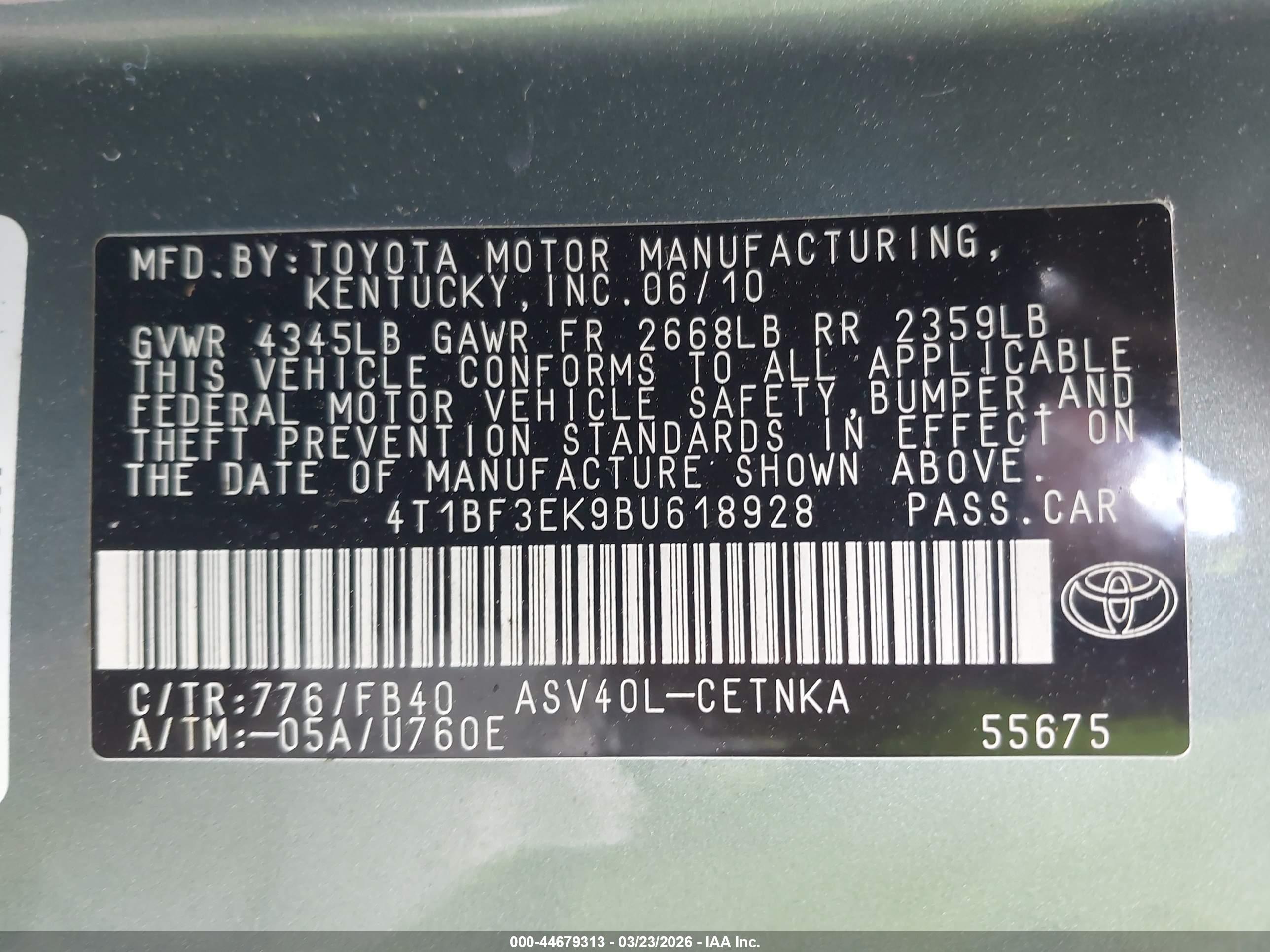 TOYOTA CAMRY image 9