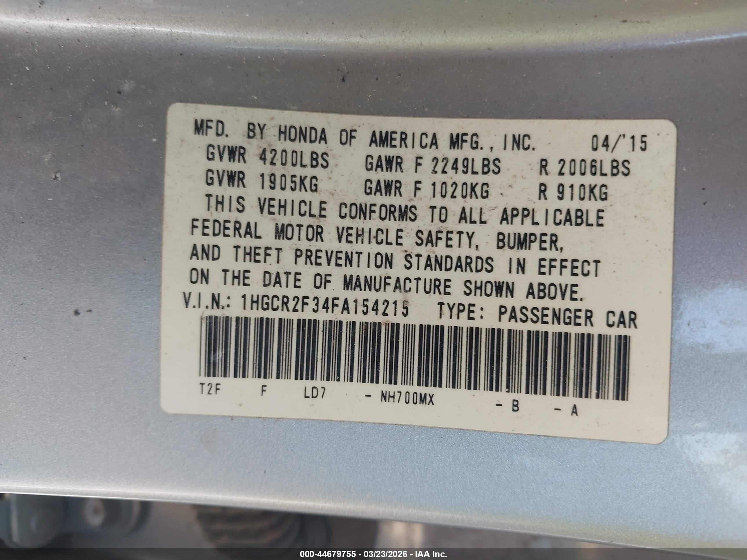 HONDA ACCORD image 9