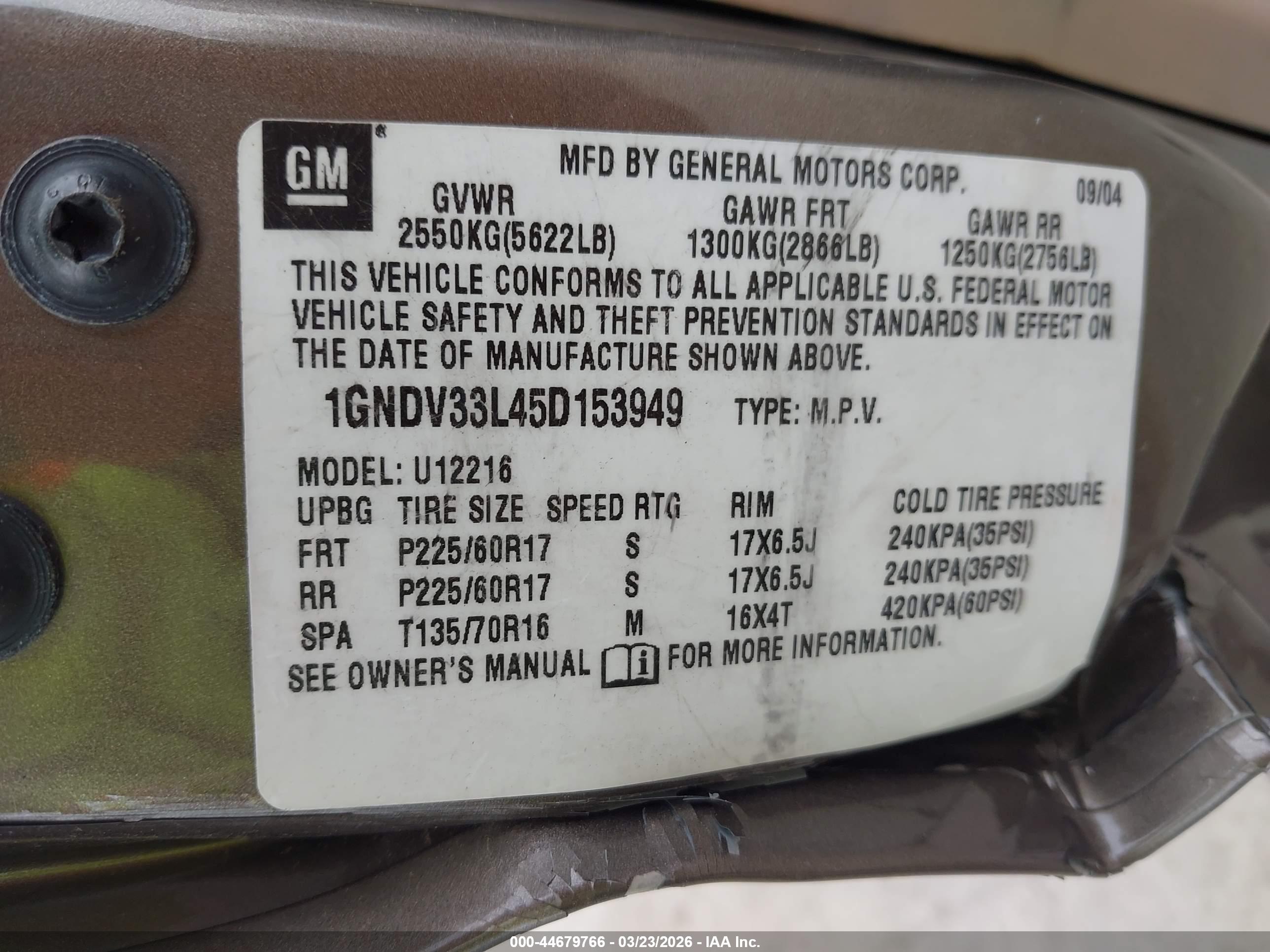 CHEVROLET UPLANDER image 9