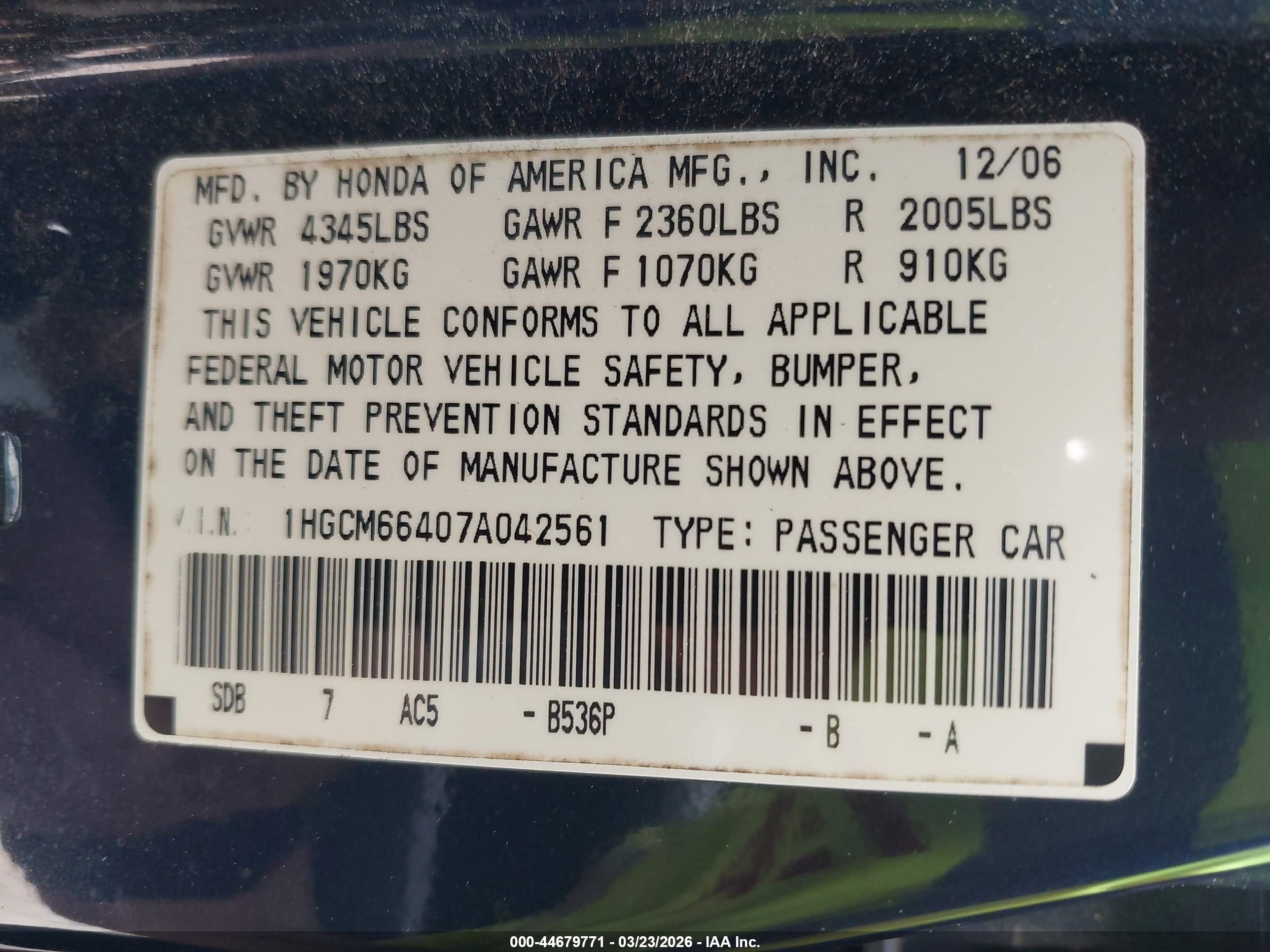 HONDA ACCORD image 9