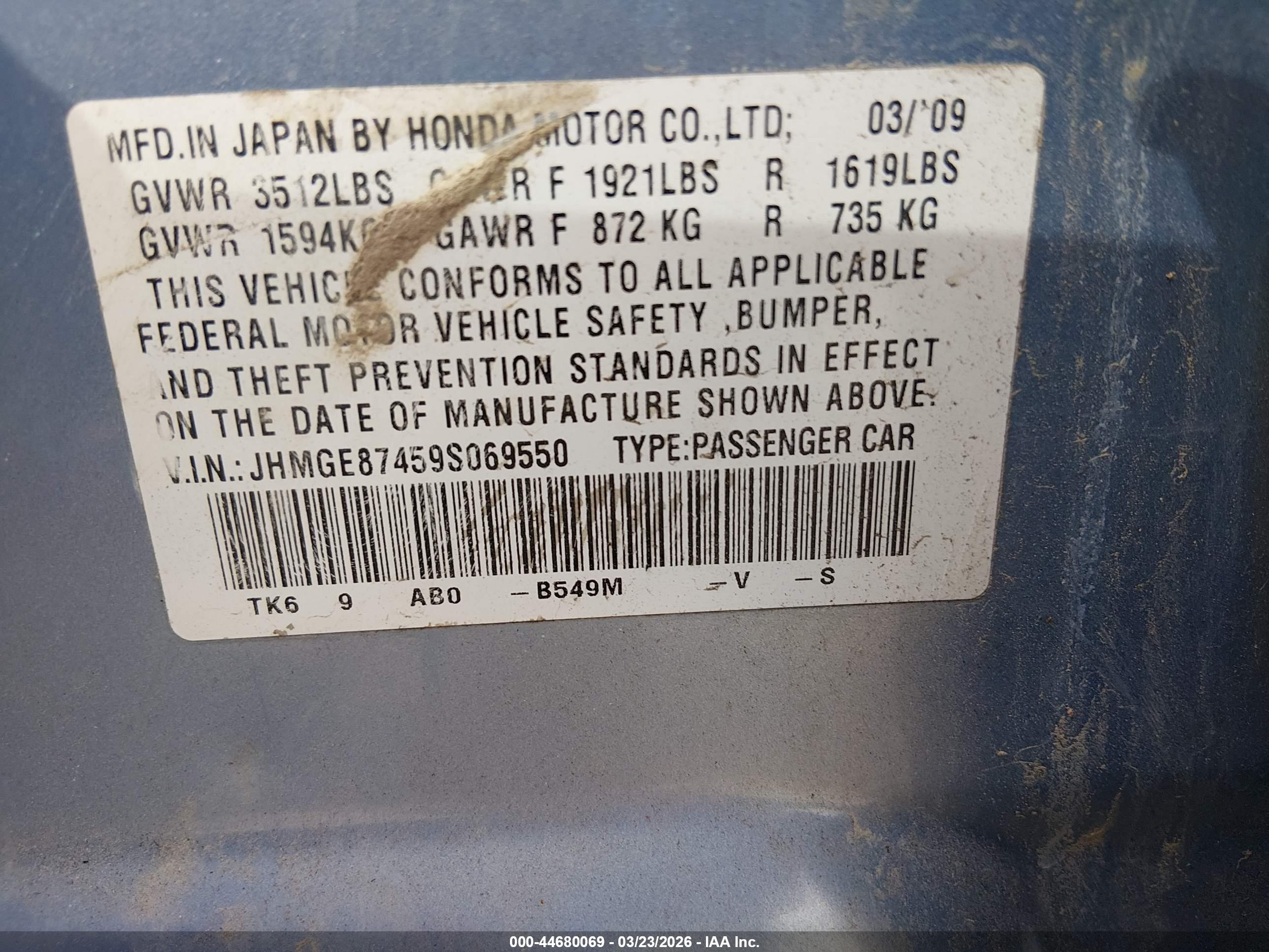 HONDA FIT image 9