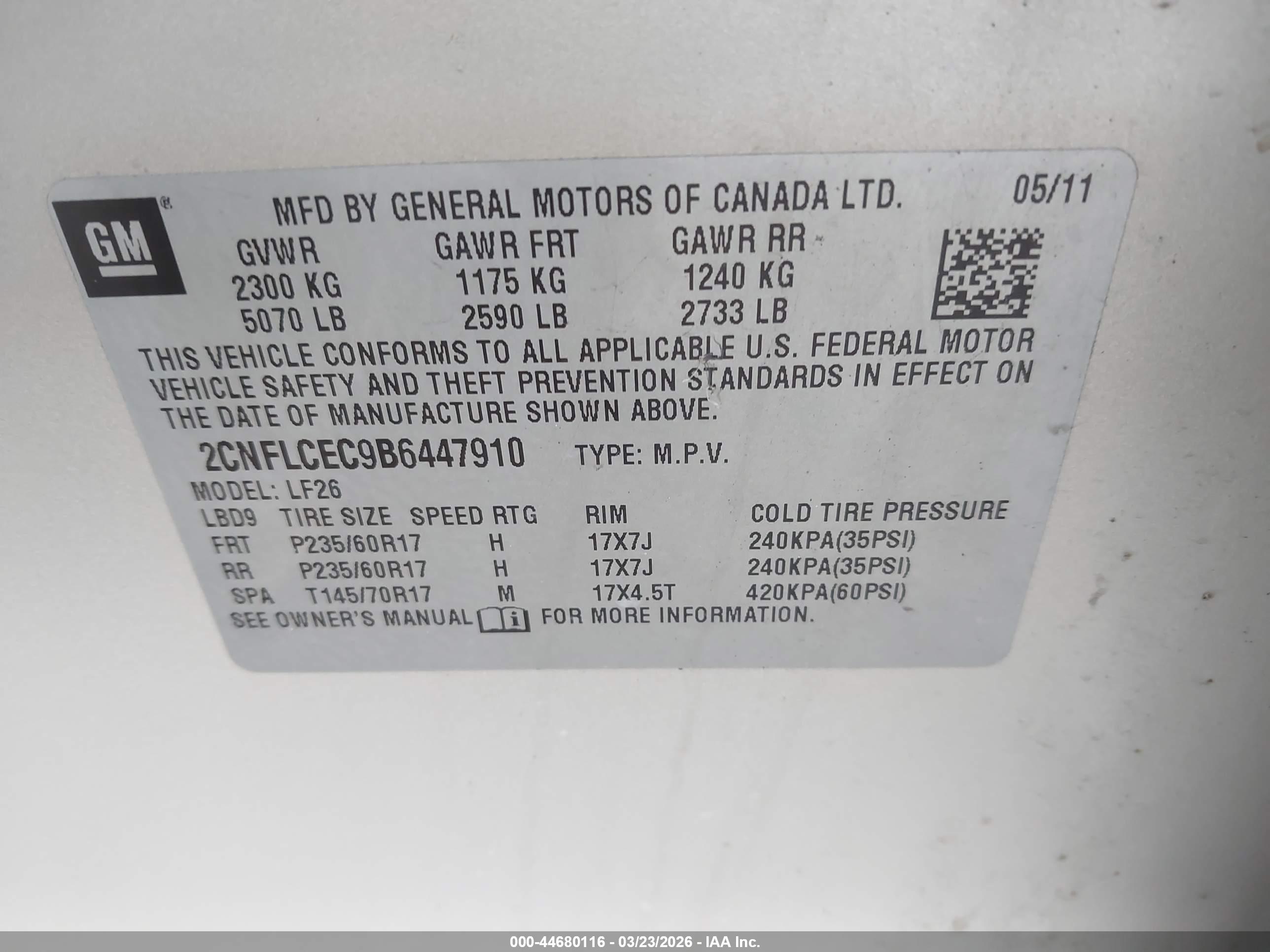 CHEVROLET EQUINOX image 9