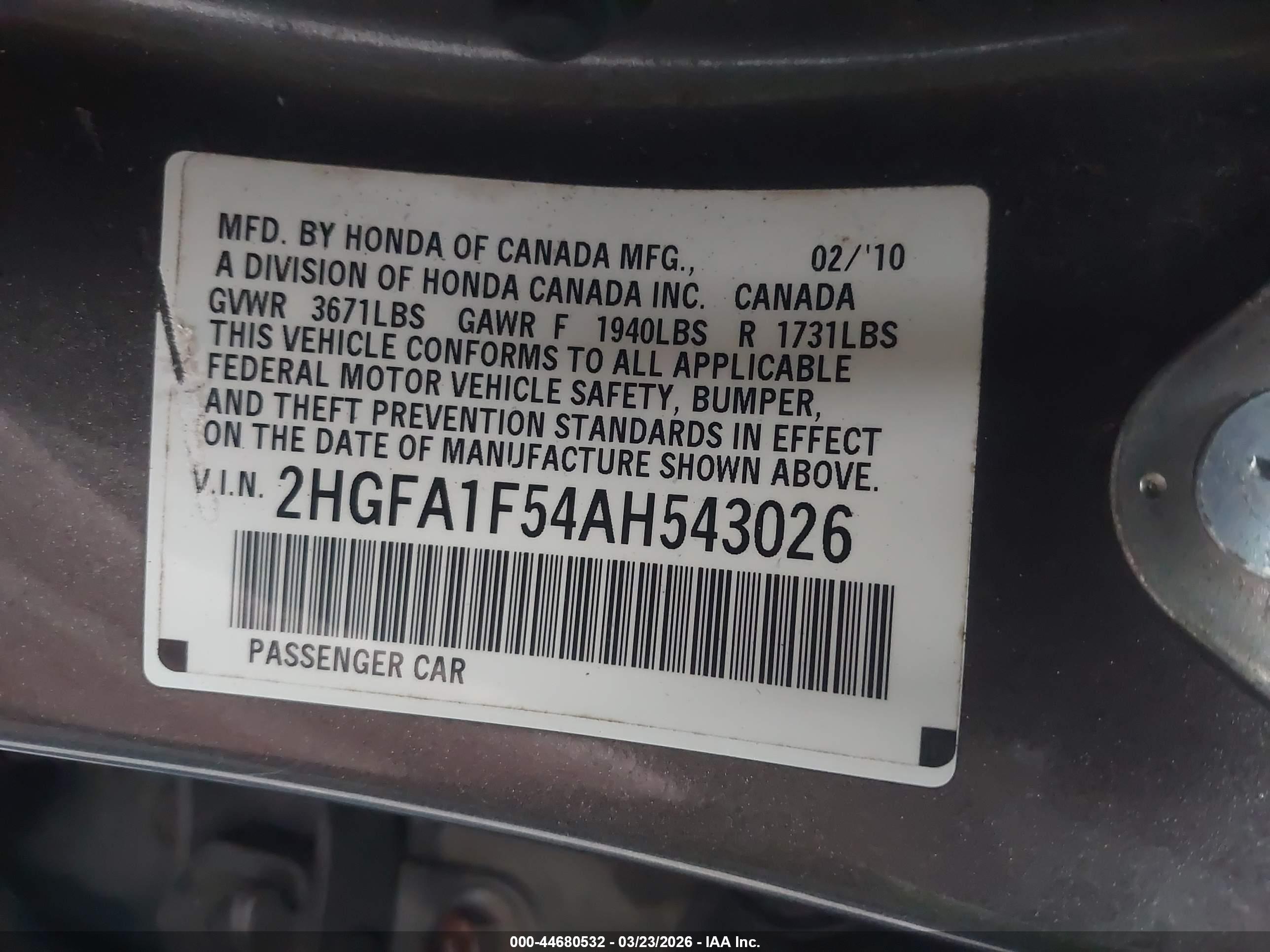 HONDA CIVIC image 9