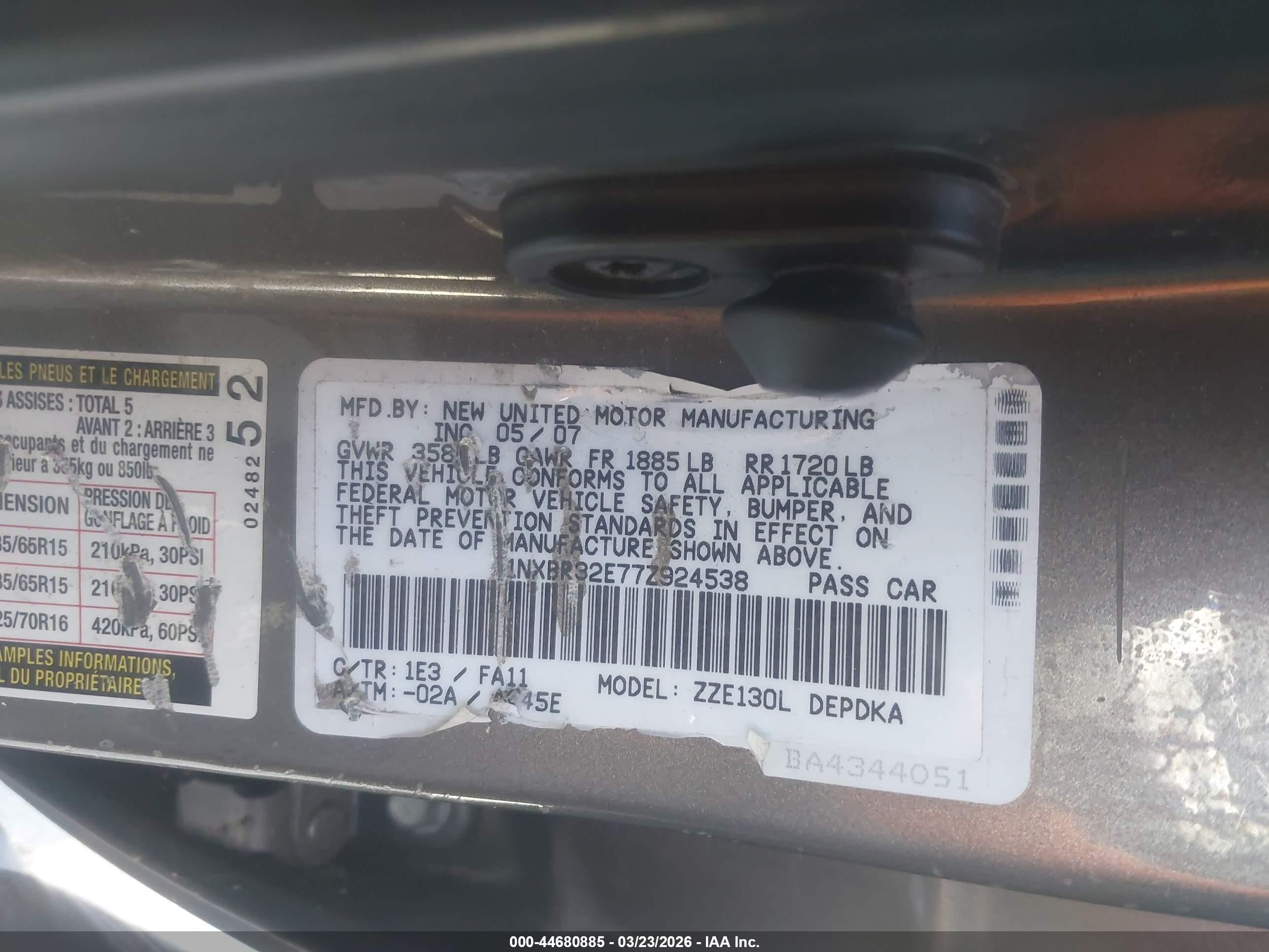 TOYOTA COROLLA image 9