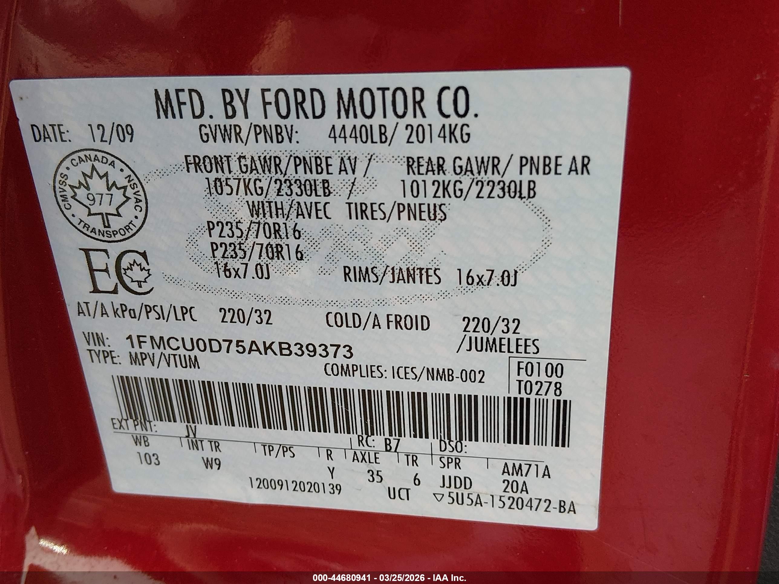 FORD ESCAPE image 9
