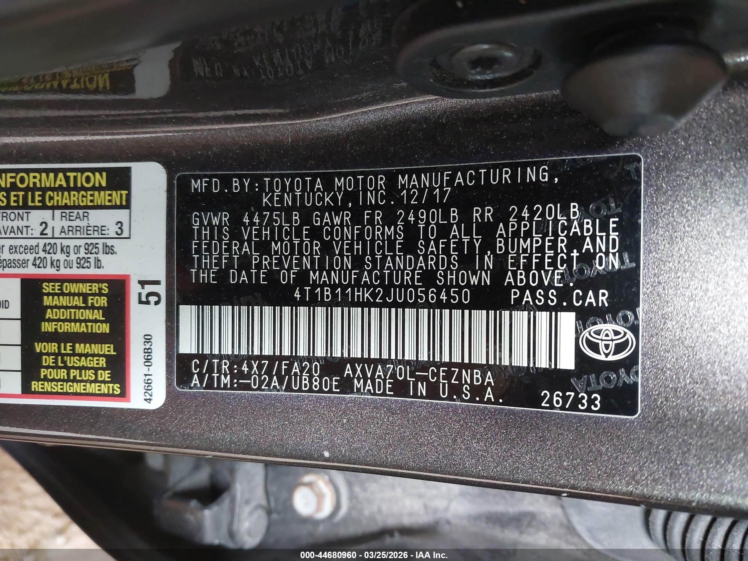 TOYOTA CAMRY image 9
