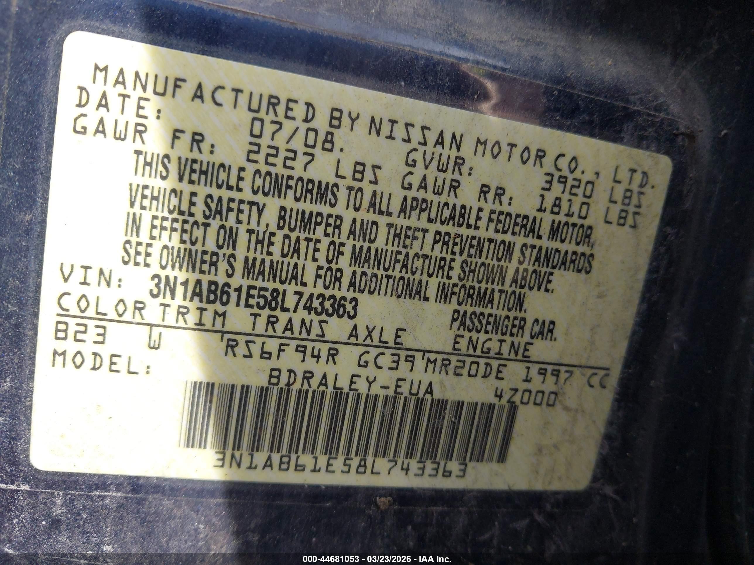 NISSAN SENTRA image 9
