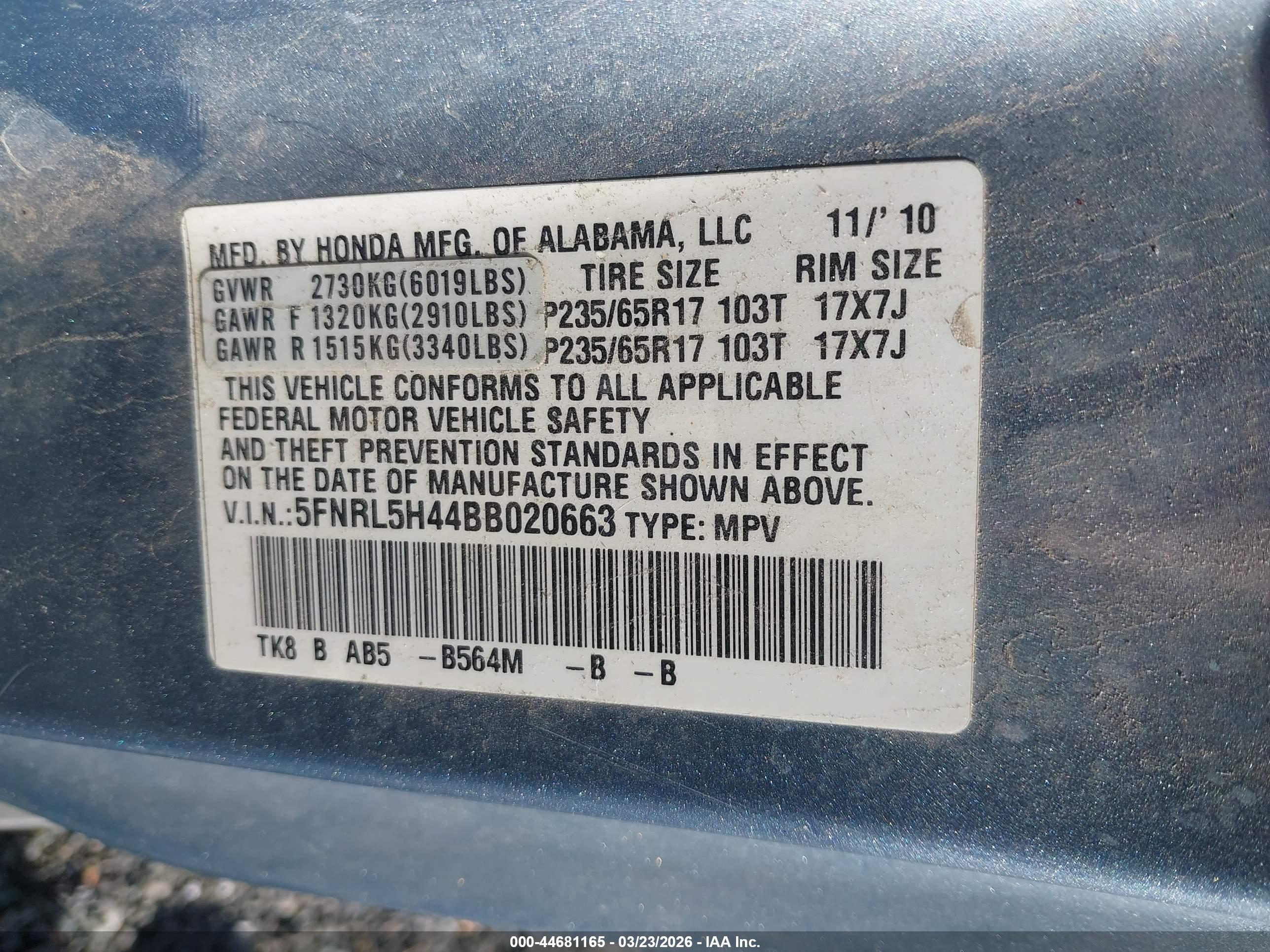 HONDA ODYSSEY image 9