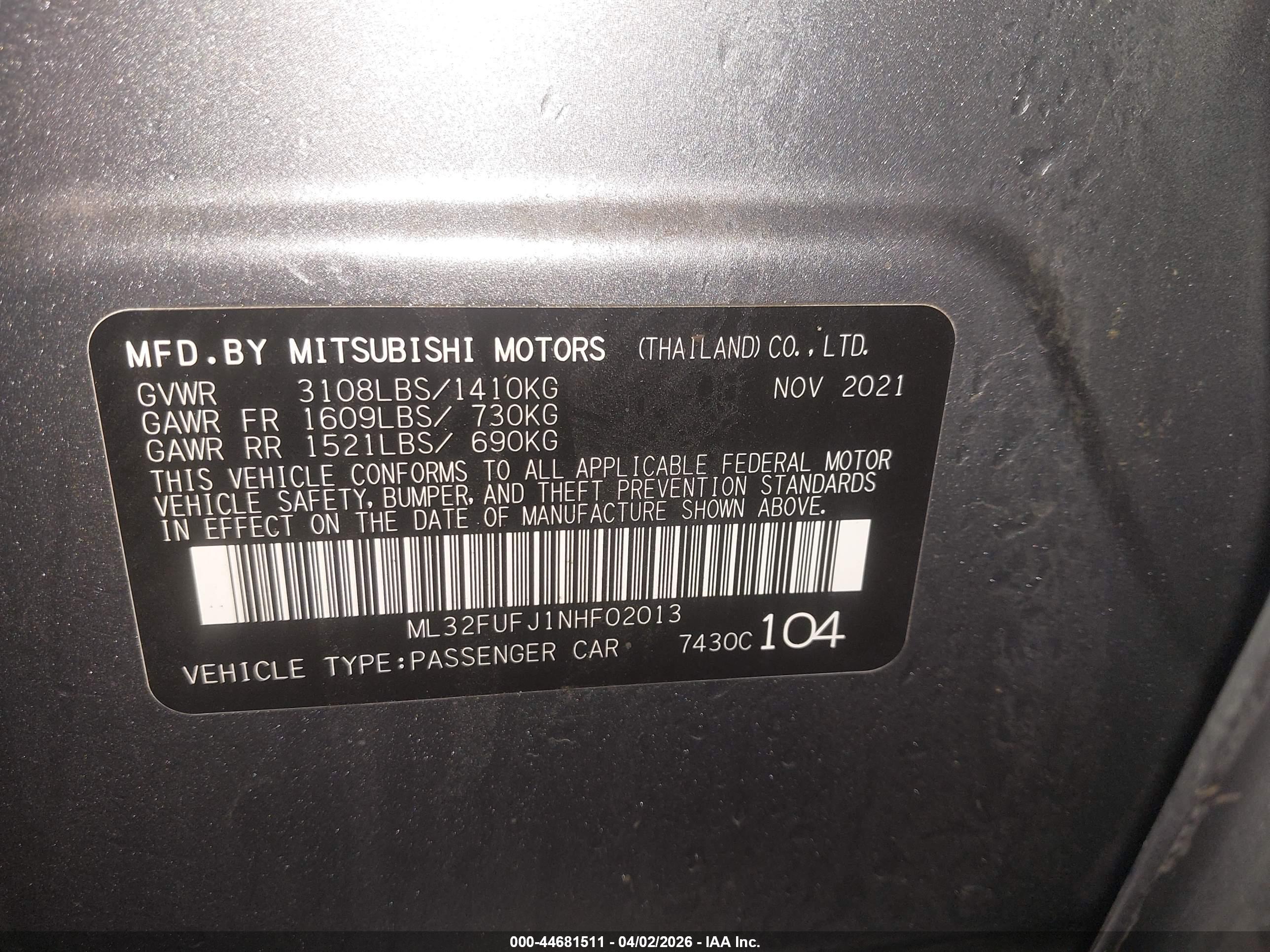 MITSUBISHI MIRAGE image 9