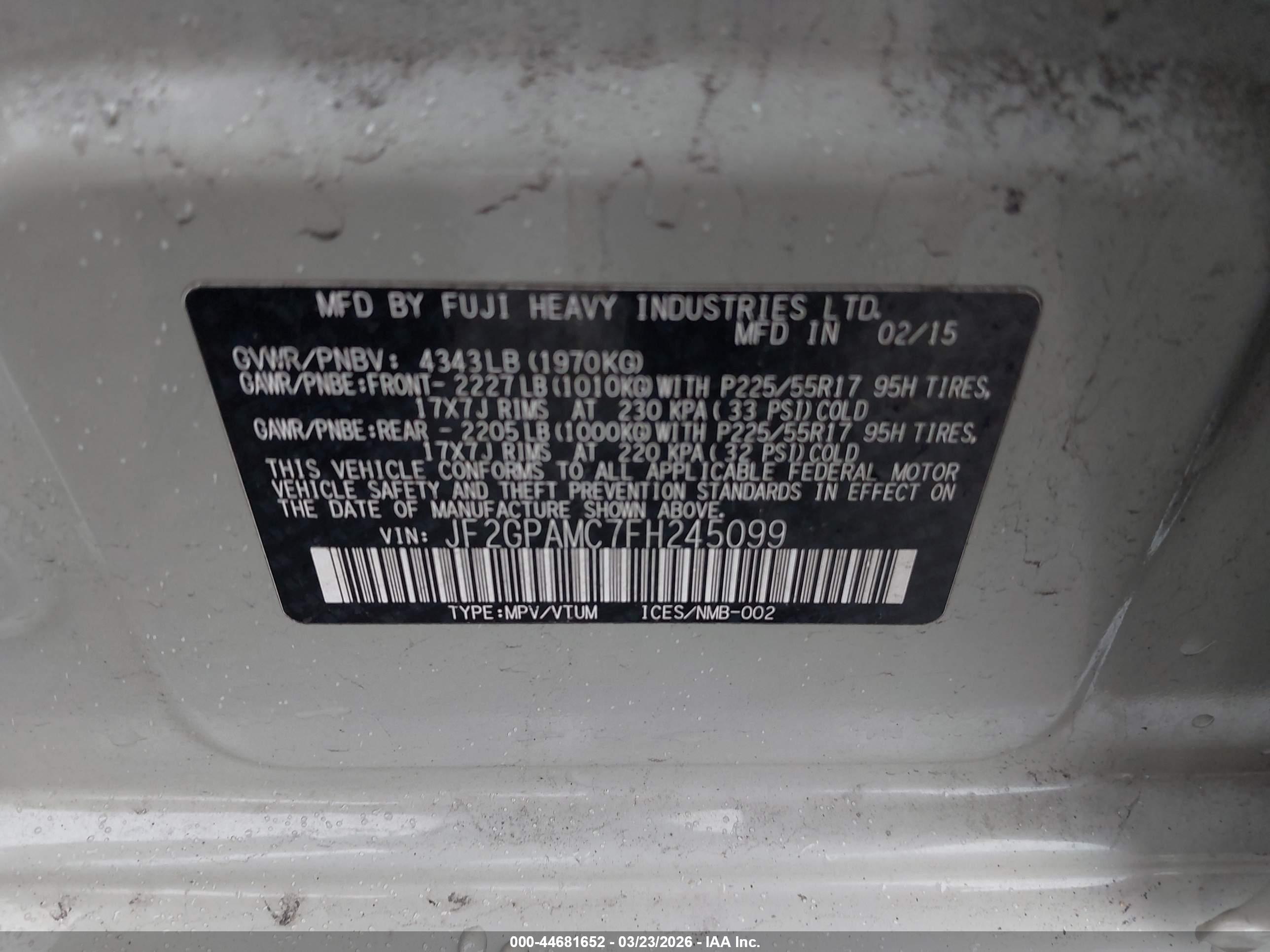 SUBARU XV image 9