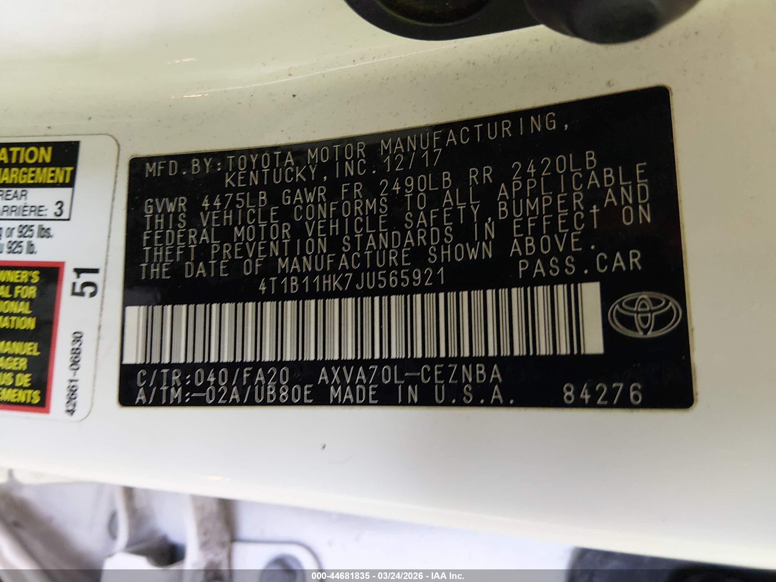 TOYOTA CAMRY image 9
