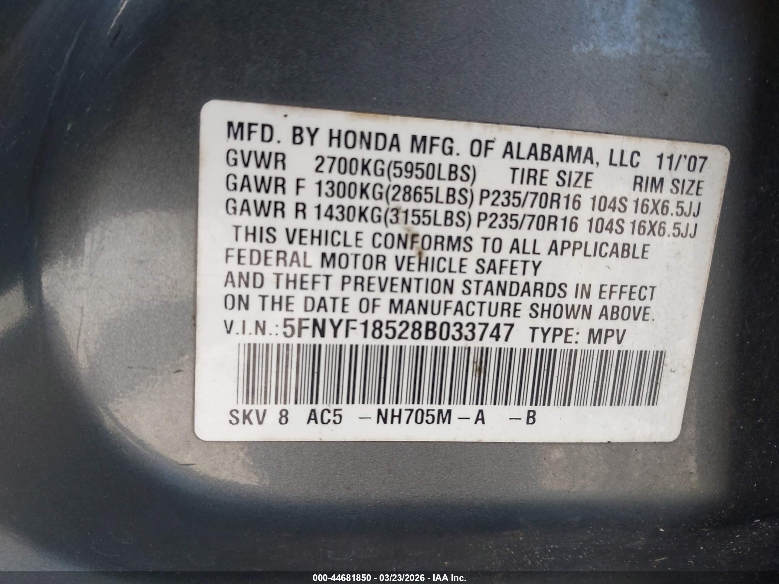 HONDA PILOT image 9