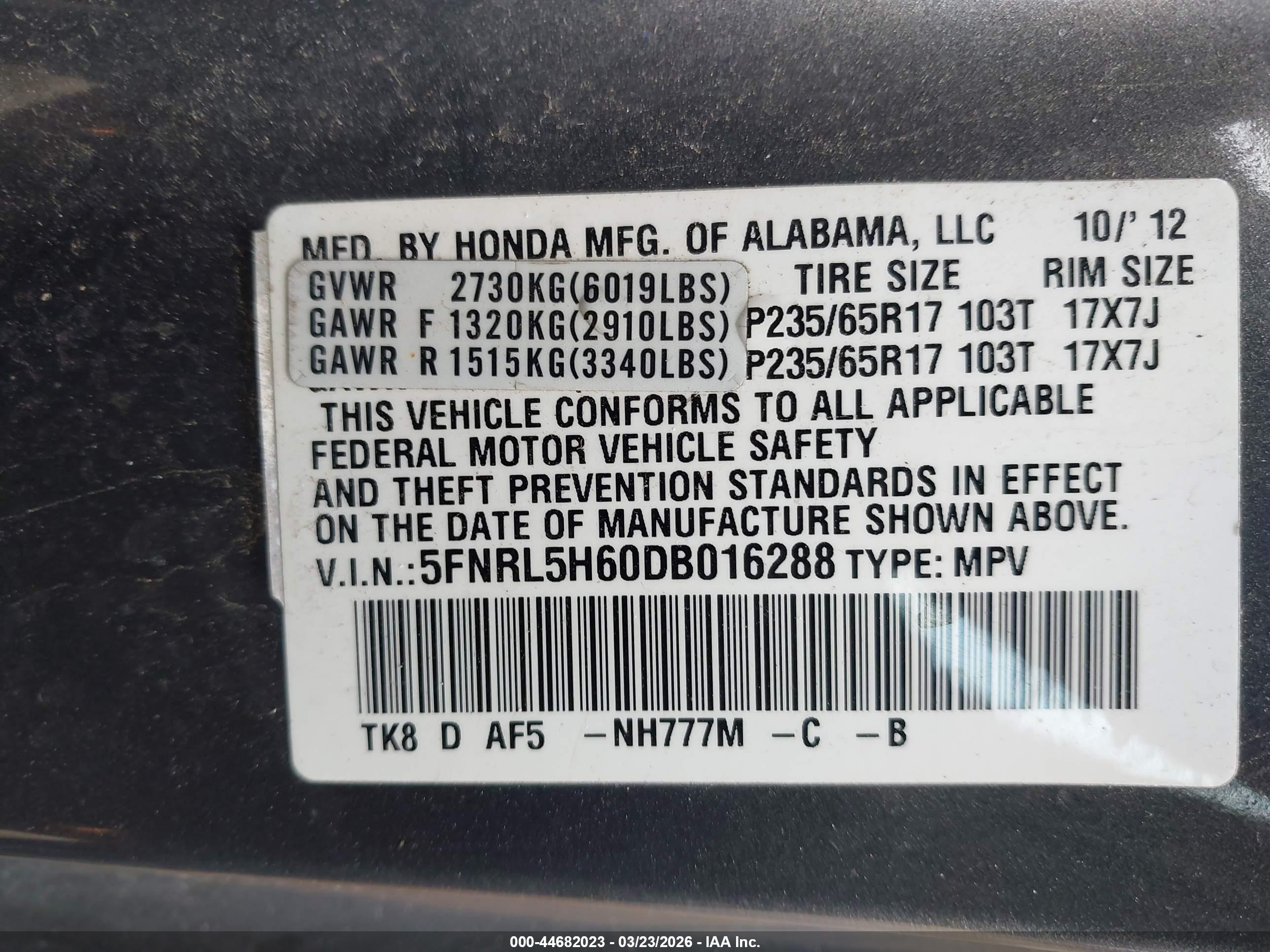 HONDA ODYSSEY image 9