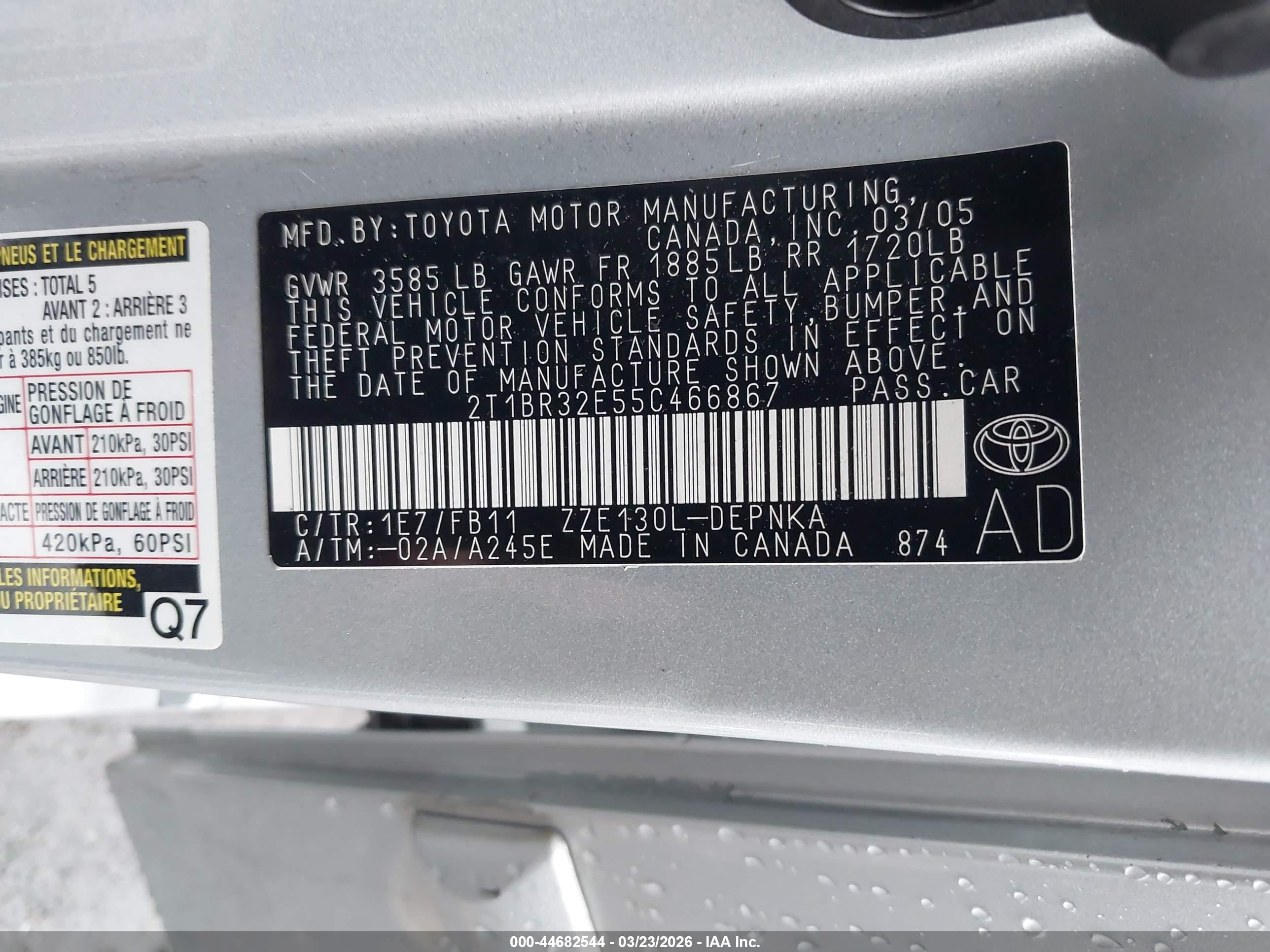 TOYOTA COROLLA image 9