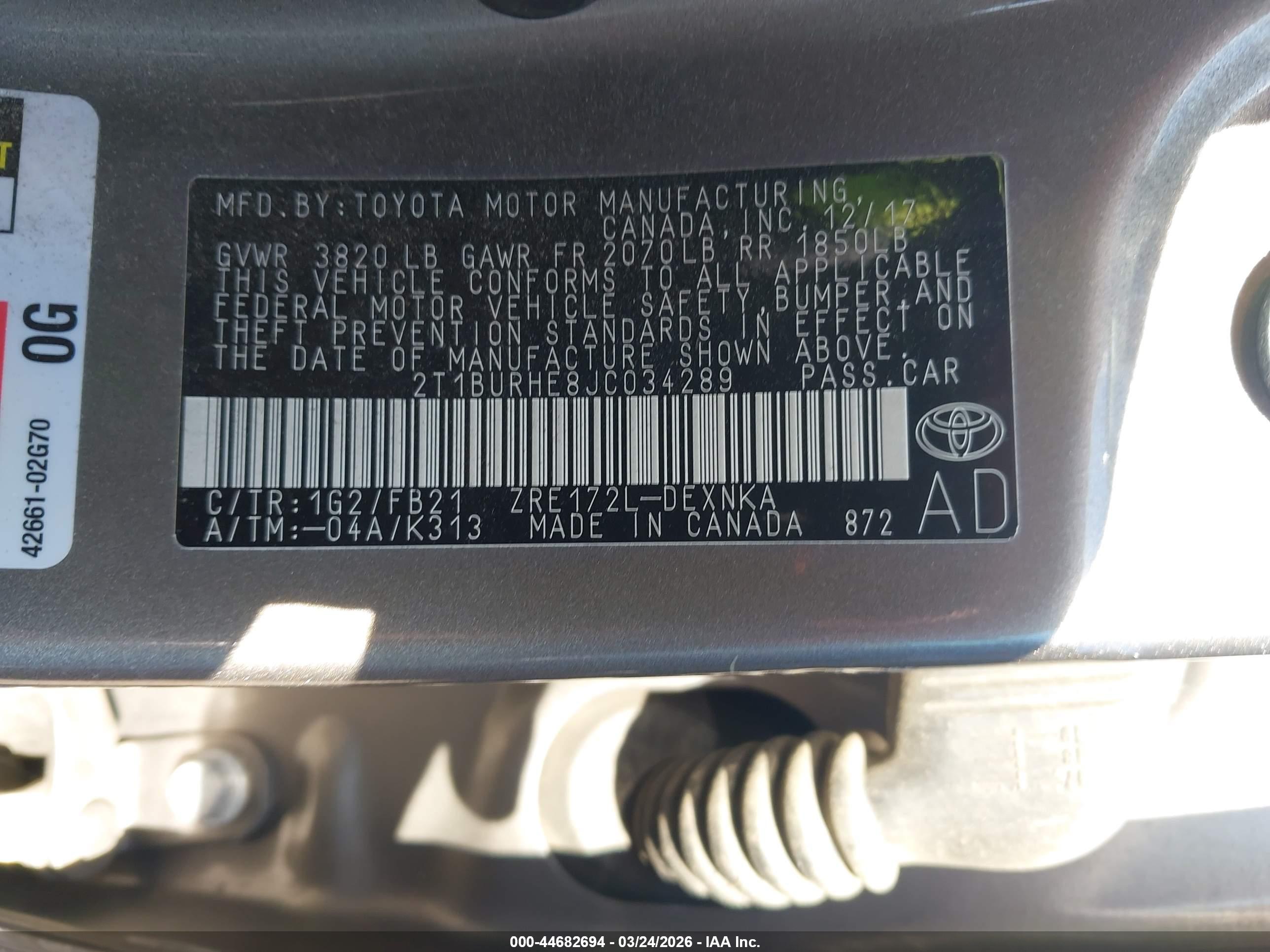 TOYOTA COROLLA image 9