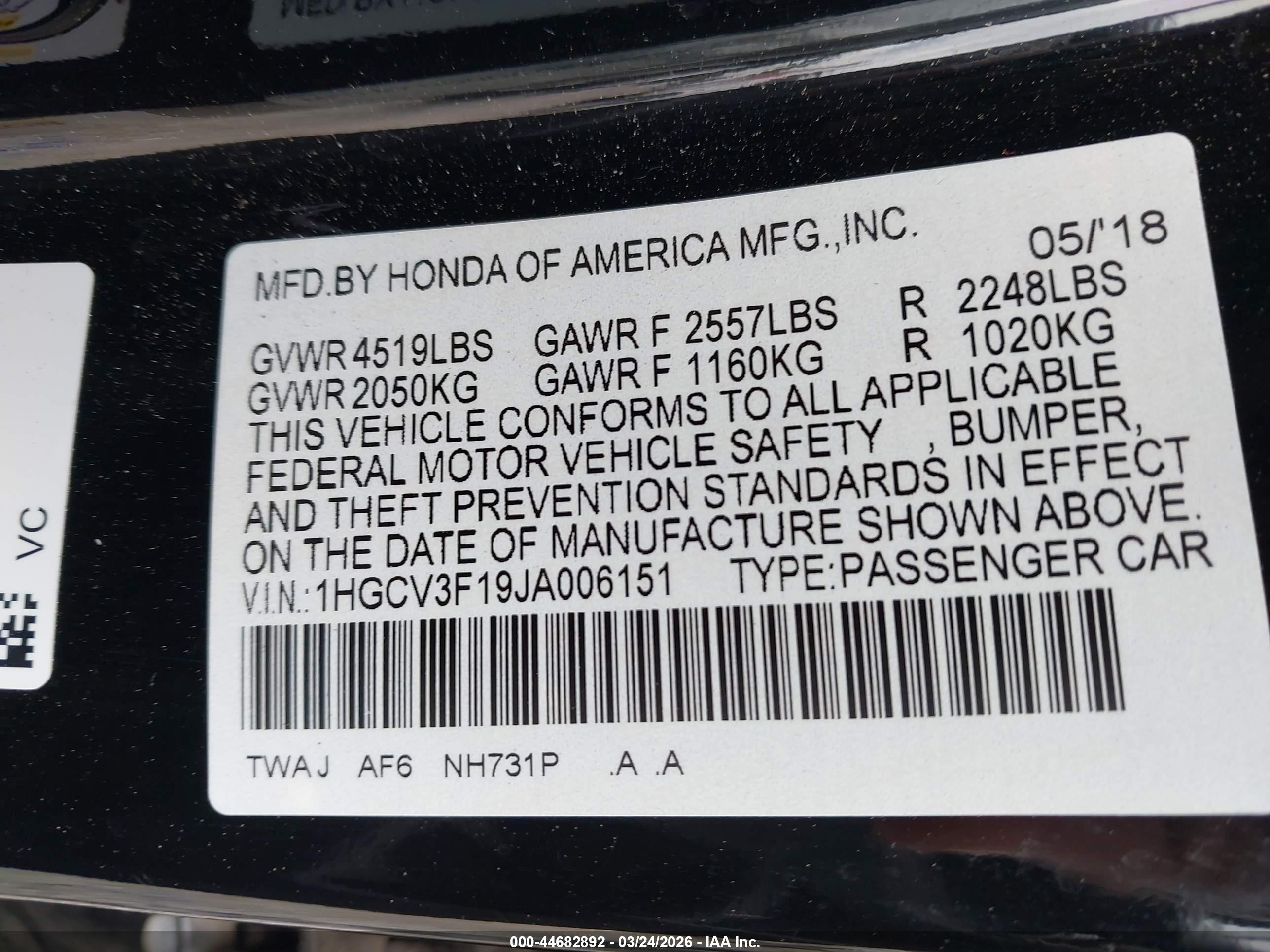HONDA ACCORD image 9