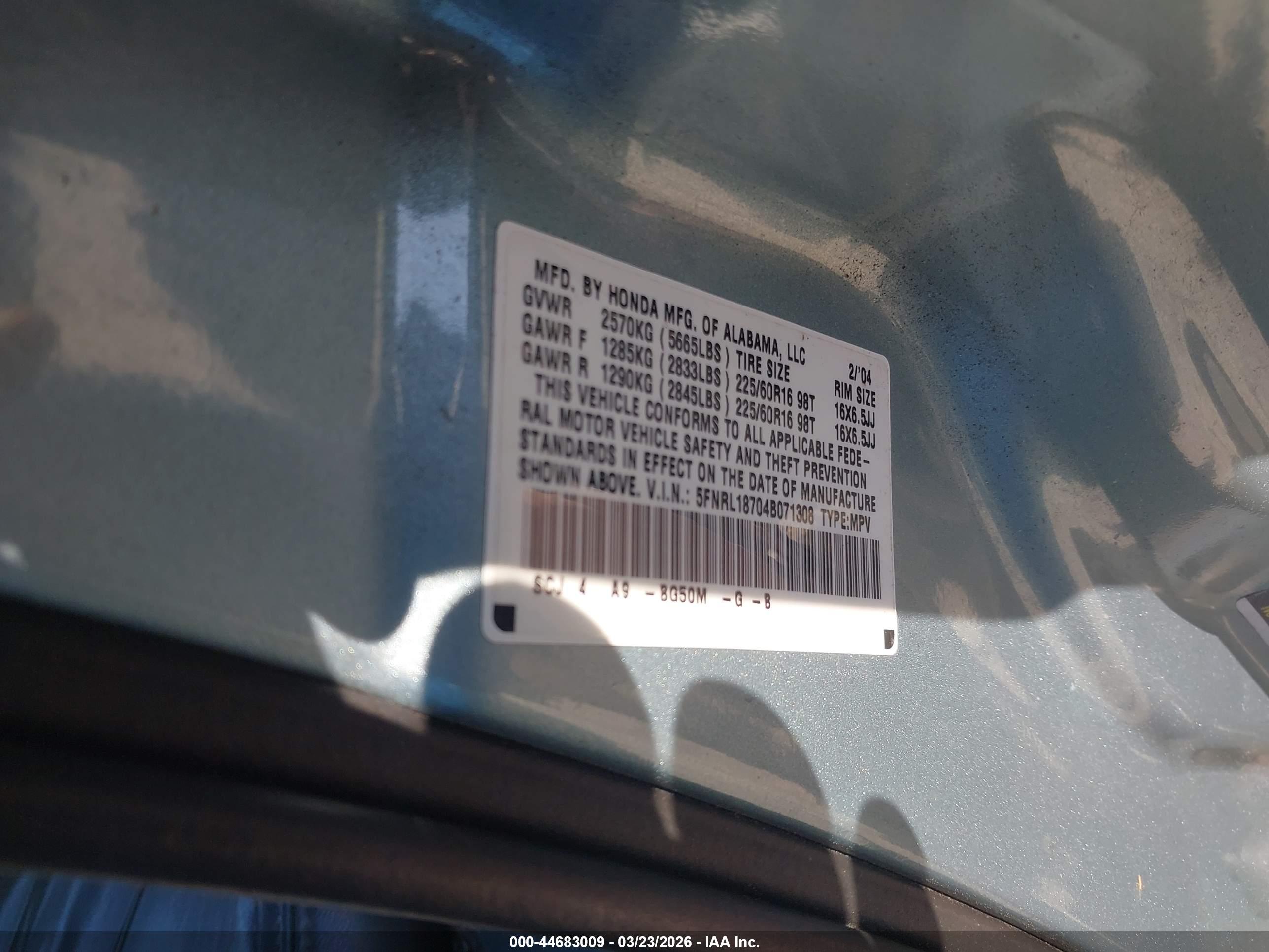 HONDA ODYSSEY image 9
