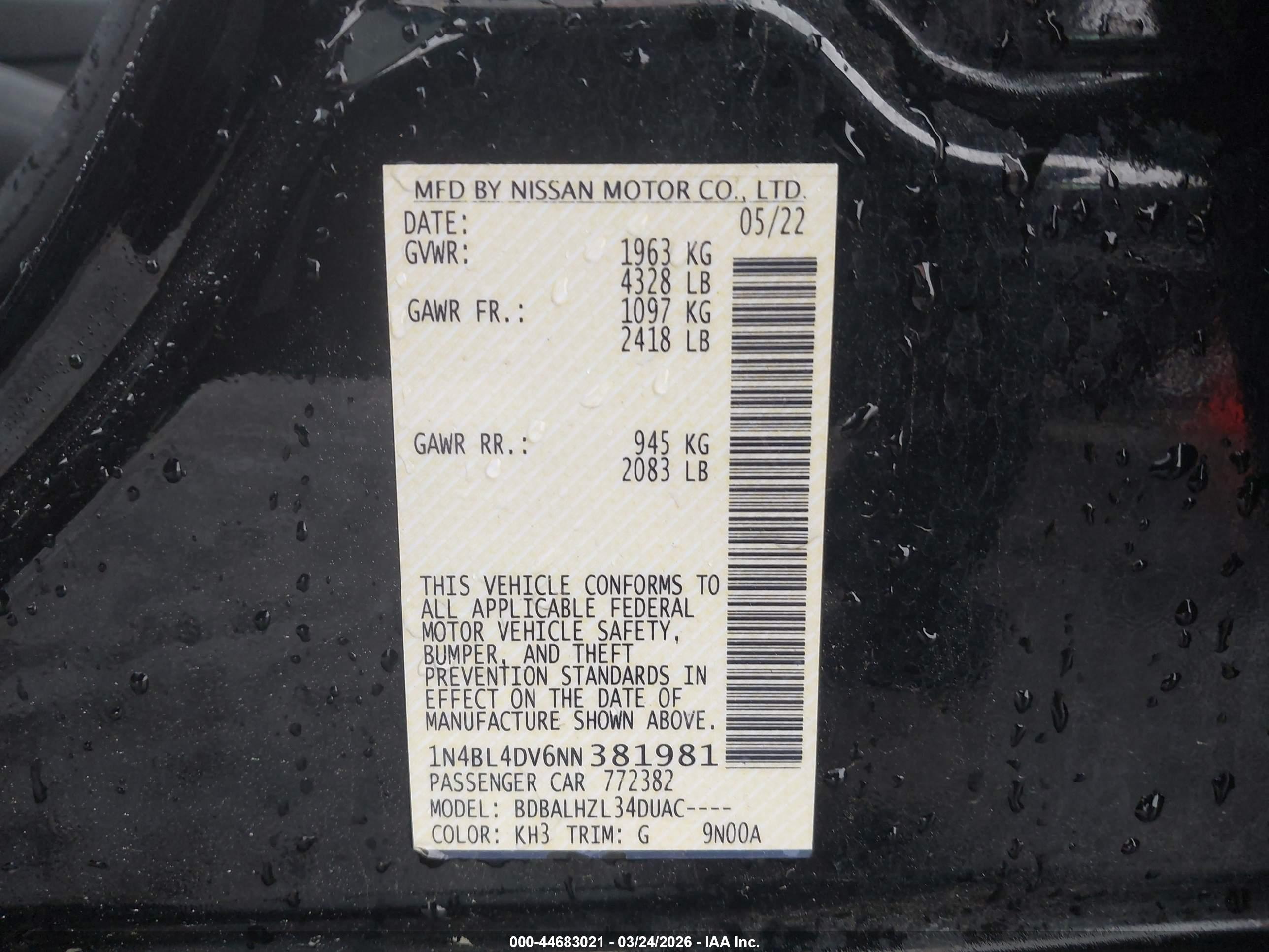 NISSAN ALTIMA image 9