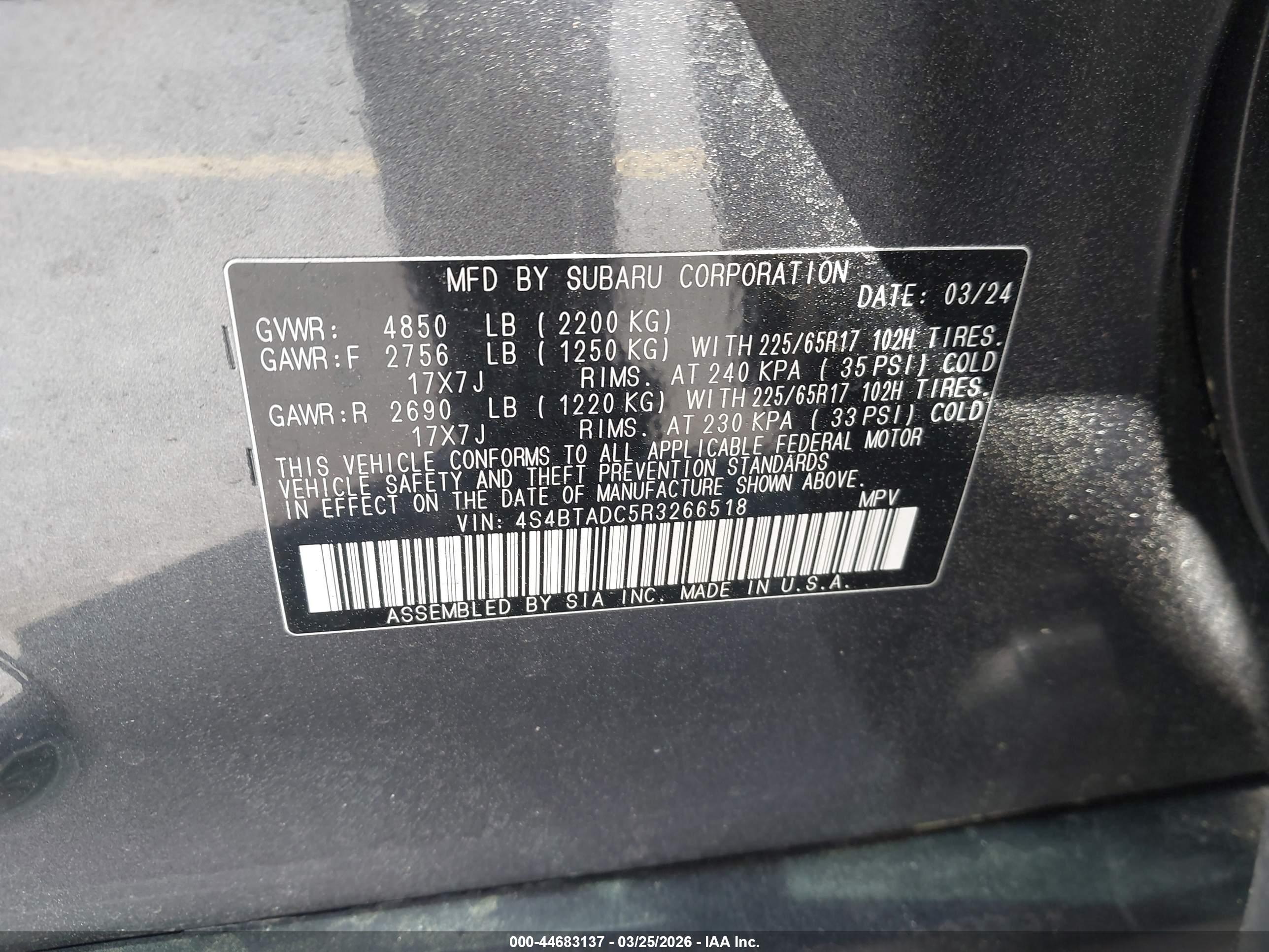 SUBARU OUTBACK image 9