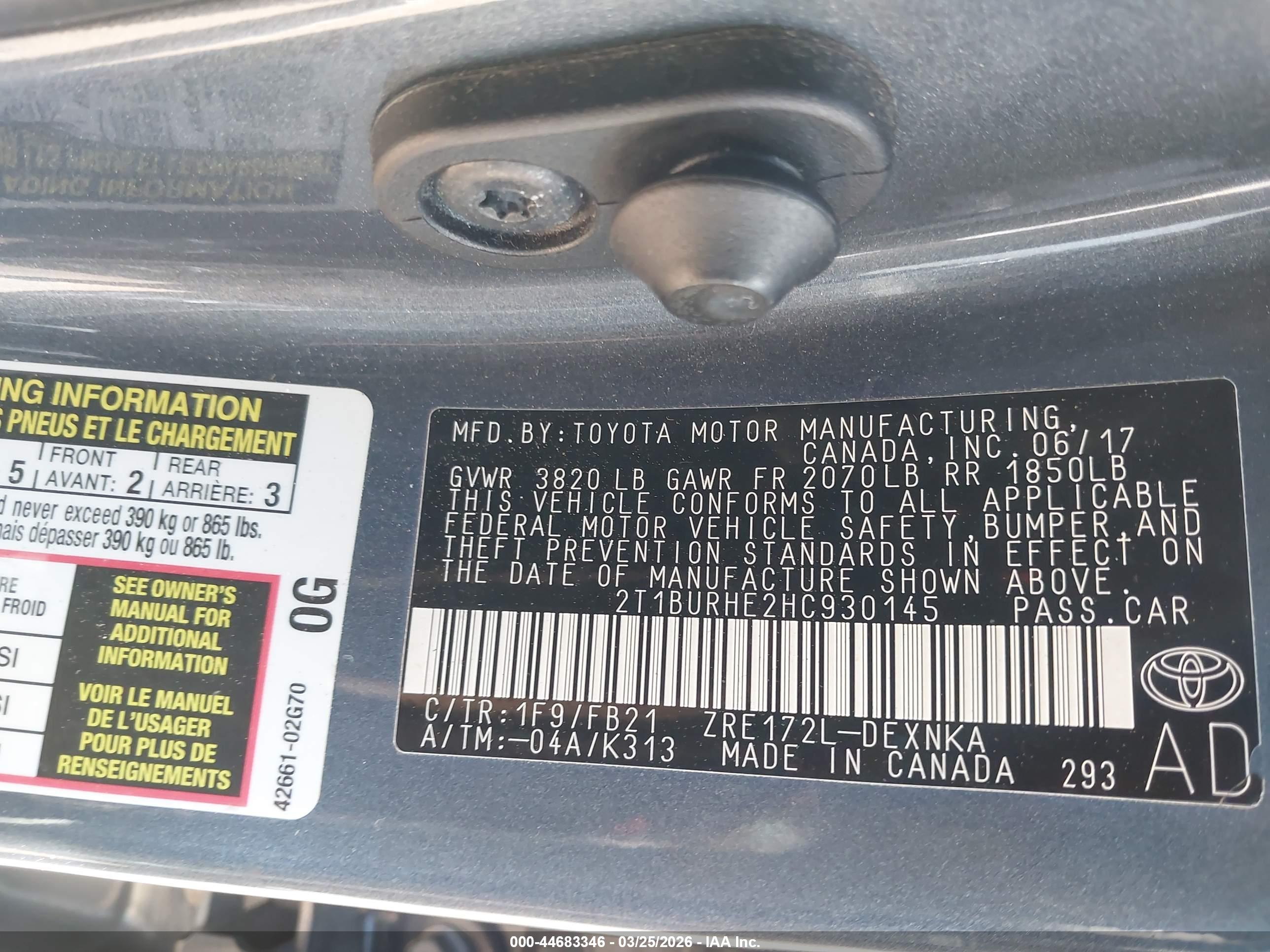 TOYOTA COROLLA image 9