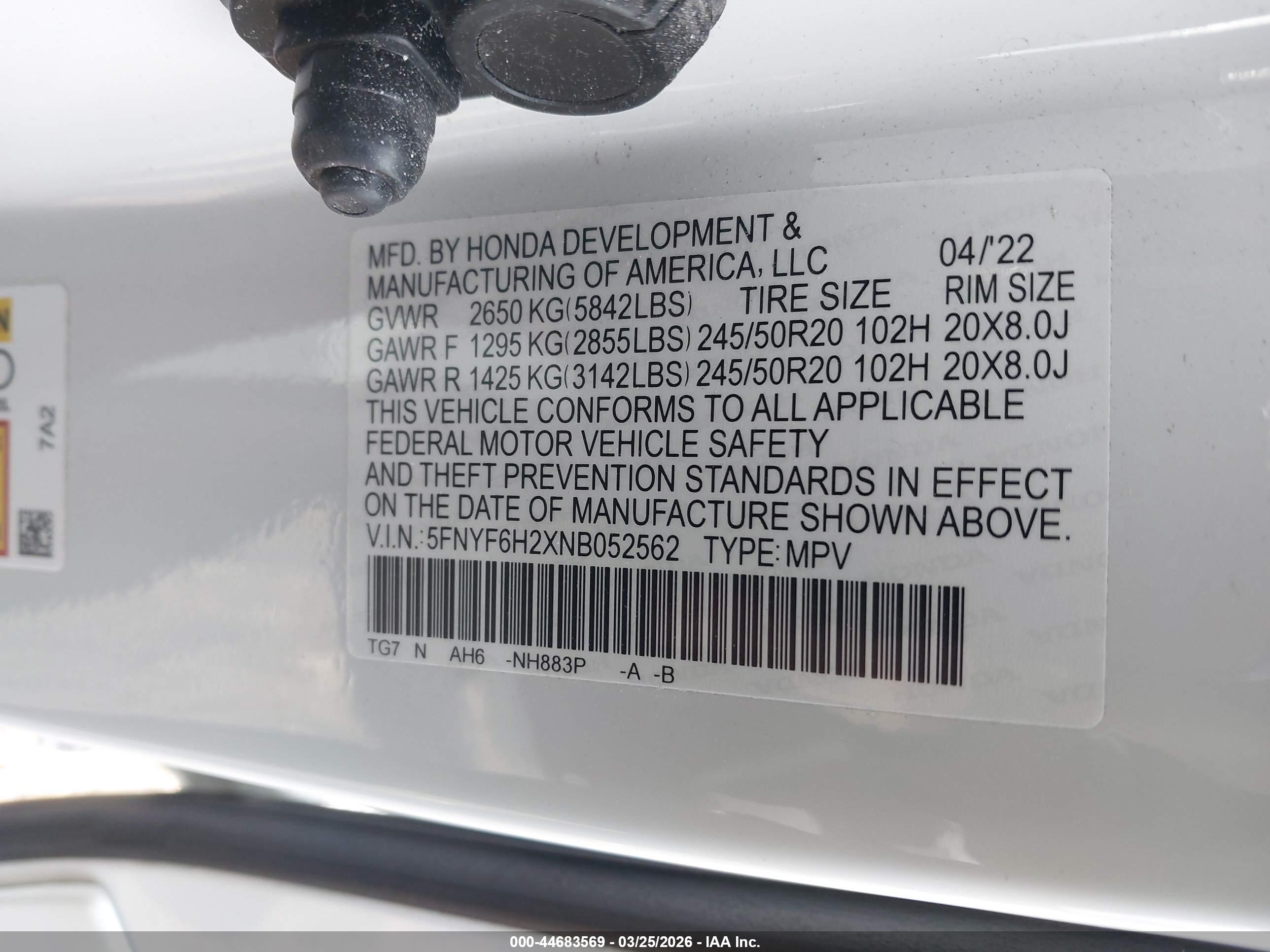 HONDA PILOT image 9